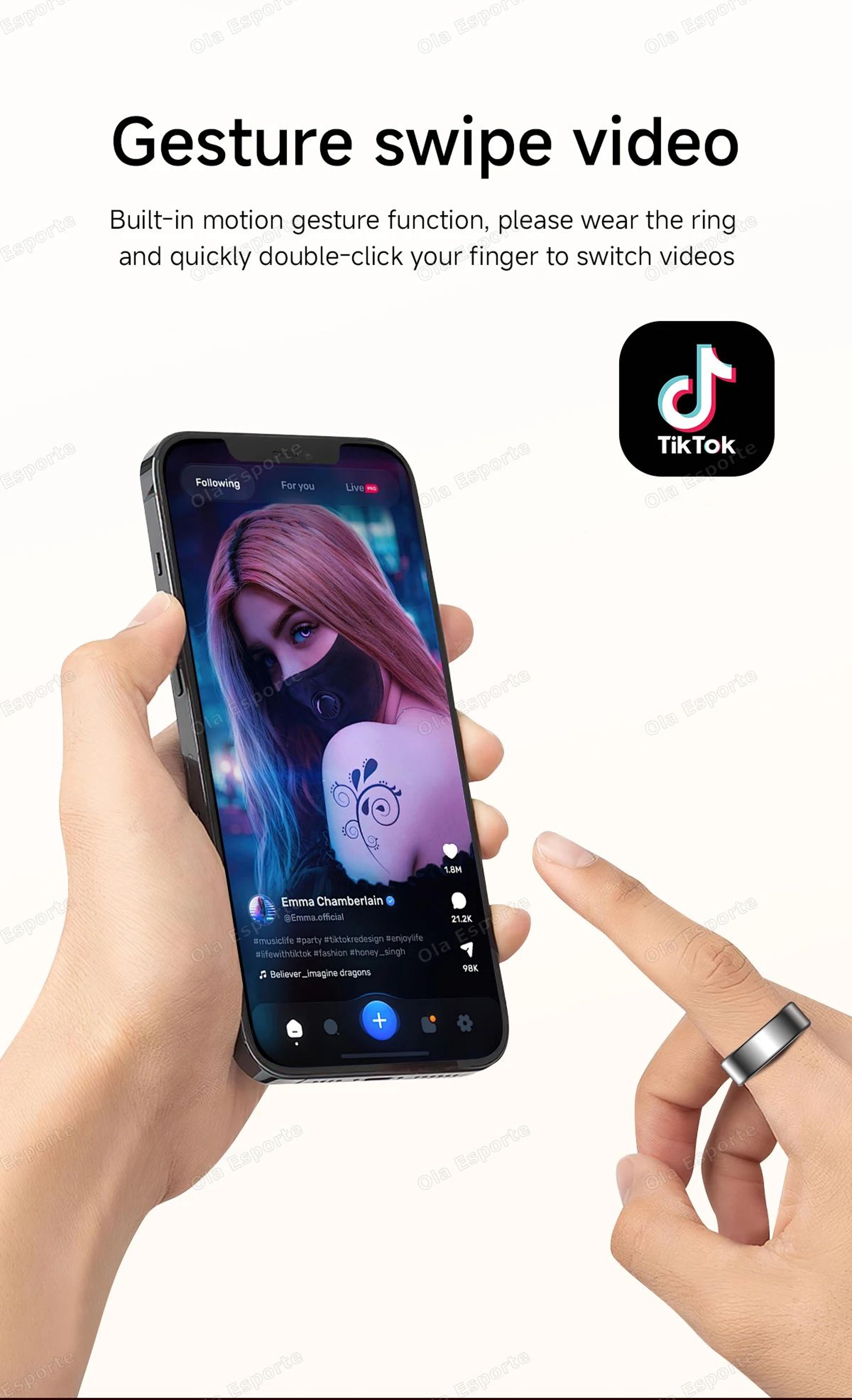 Smart Fitness Ring With Charging Case 9
