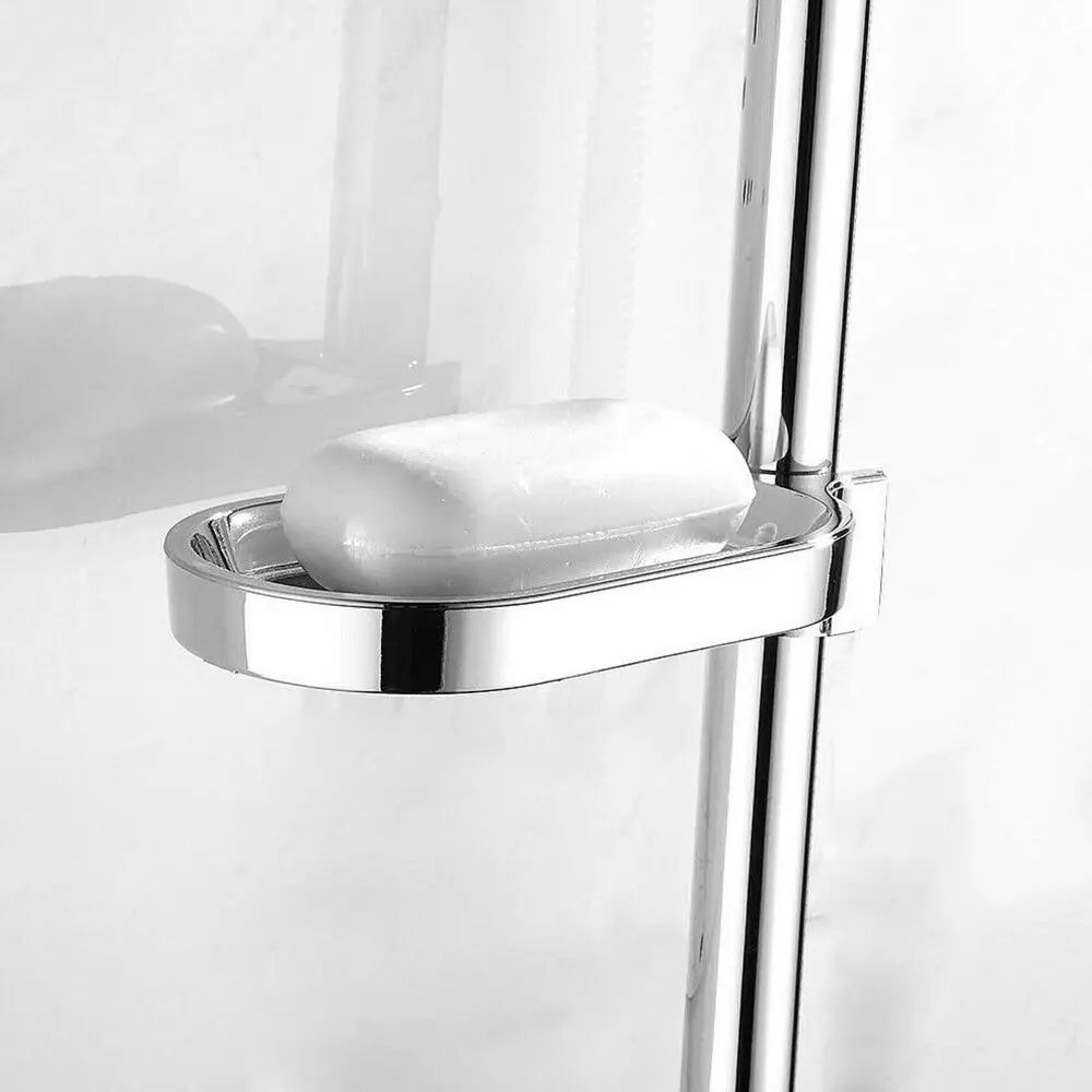 Adjustable Slide Rail Soap Dish Holder 0