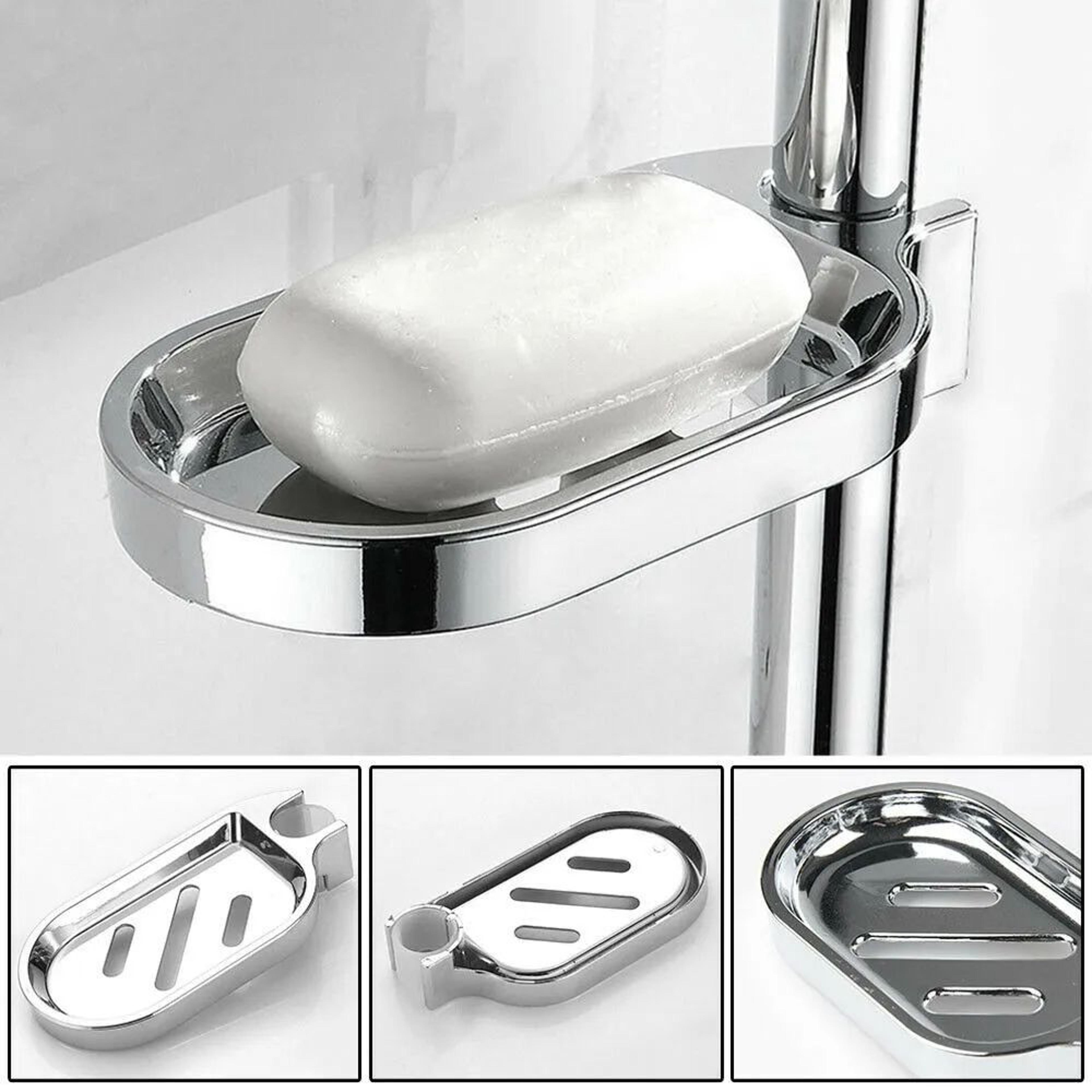 Adjustable Slide Rail Soap Dish Holder 2