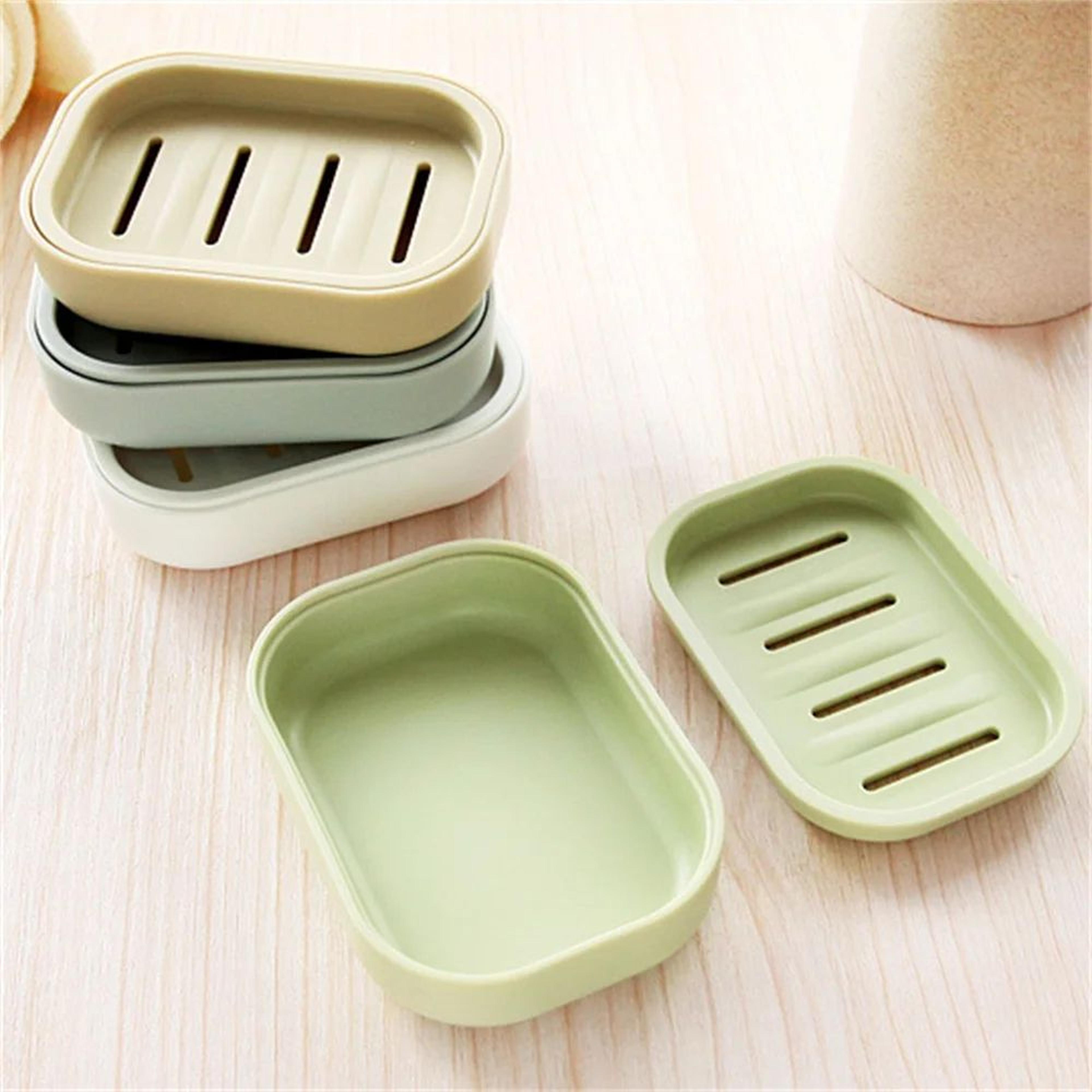 DoubleLayer Portable Soap Dish With Cover 1