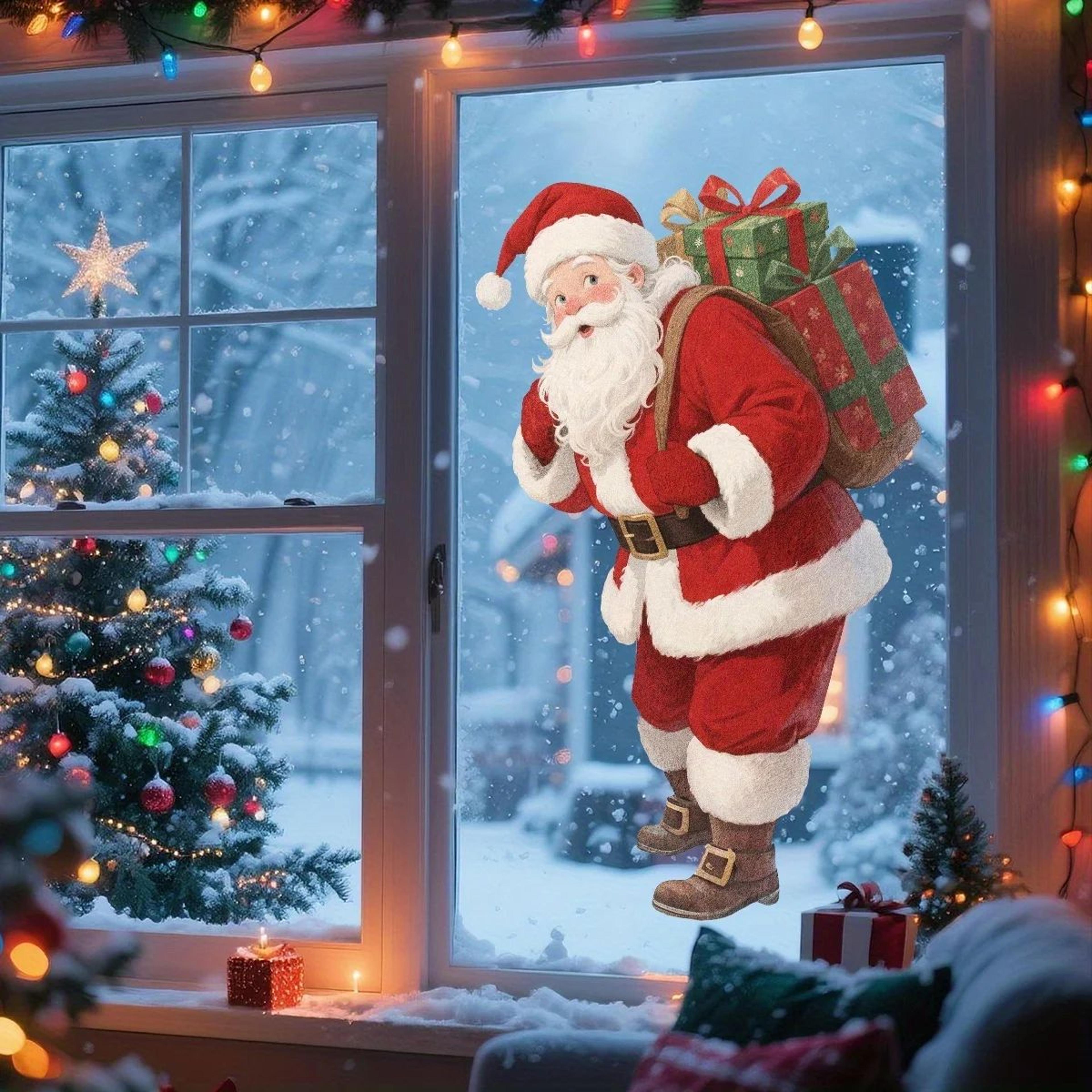 Peeking Santa Static Christmas Decoration 2