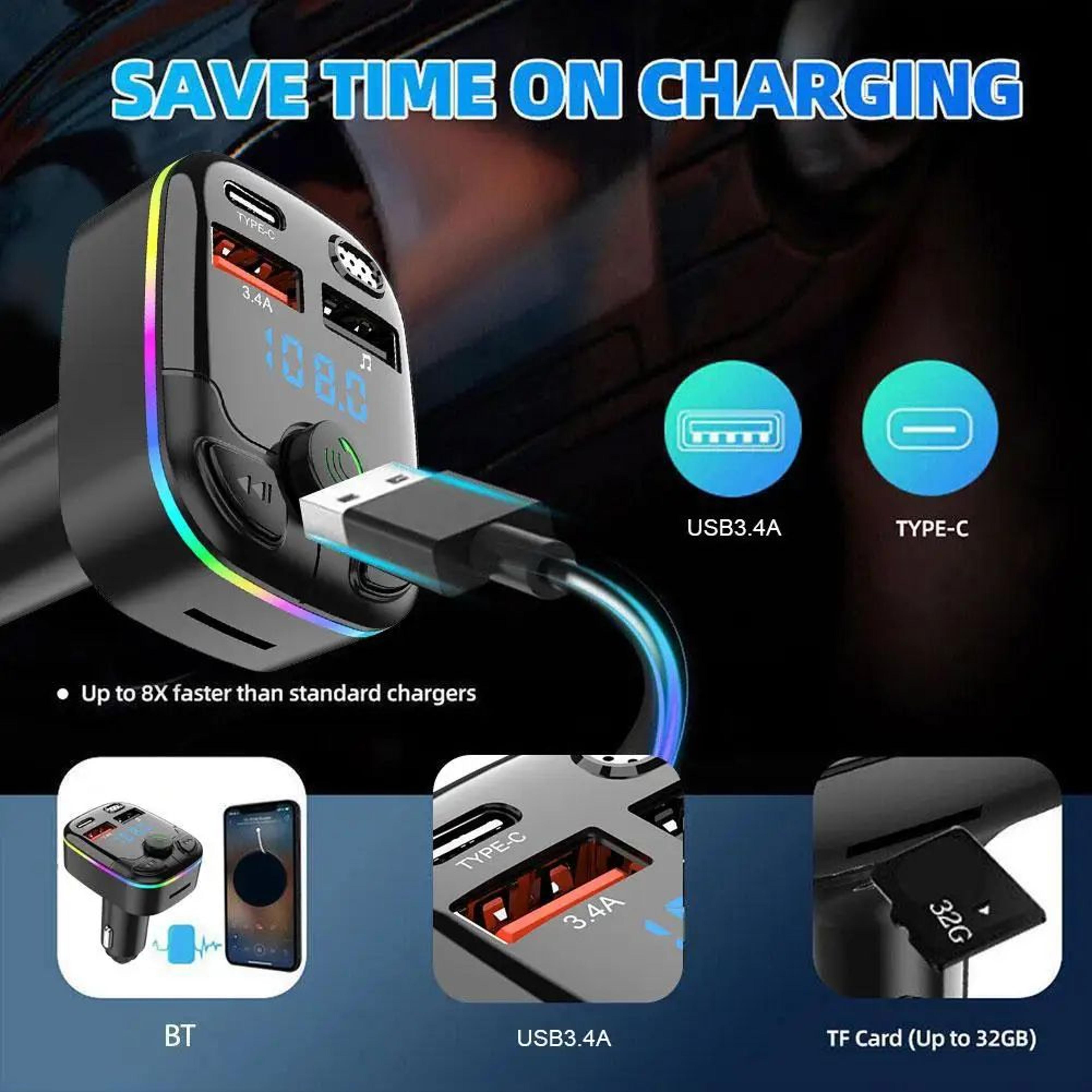 Bluetooth FM Transmitter Car Charger 1