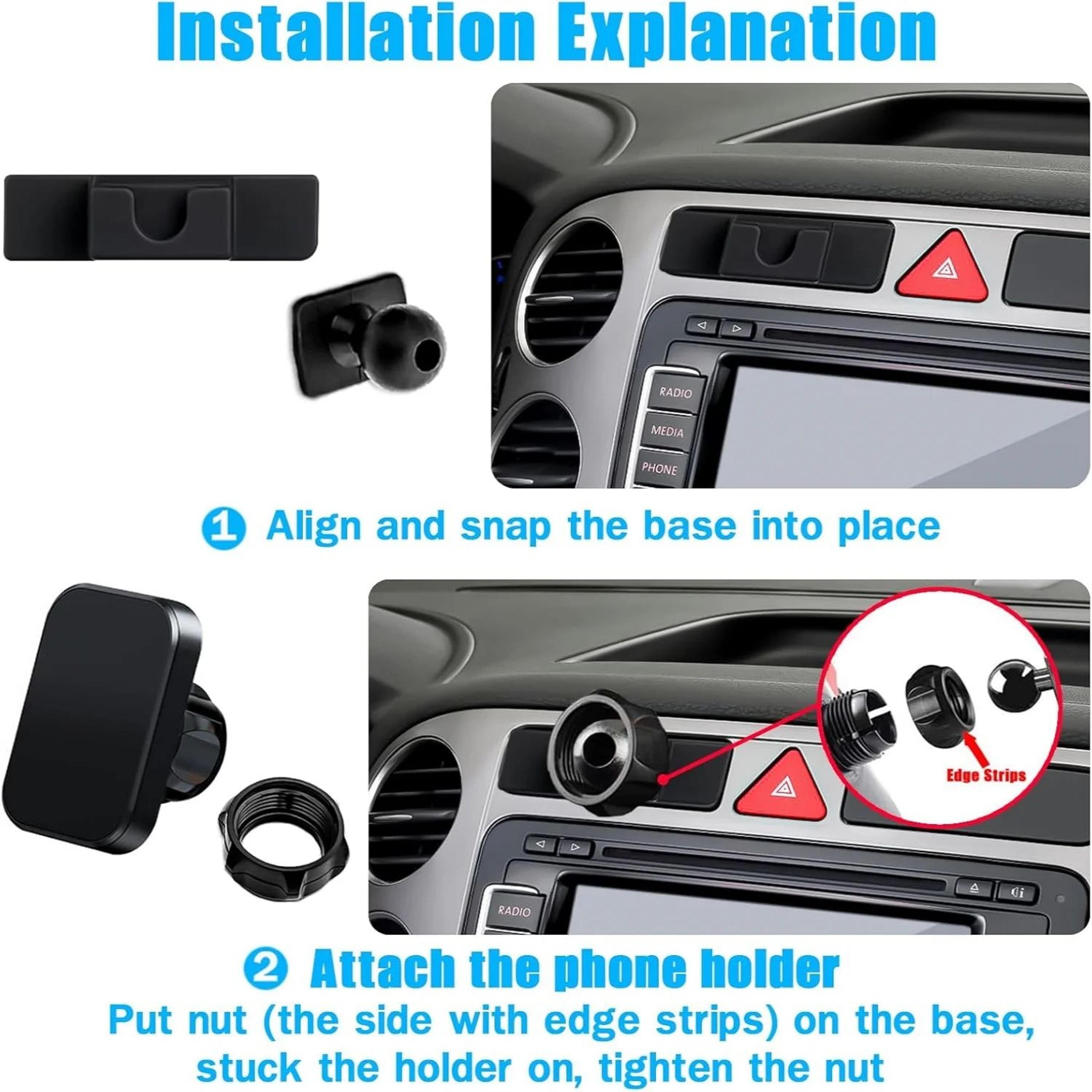 Magnetic Car Phone Holder With Air Vent Mount 3