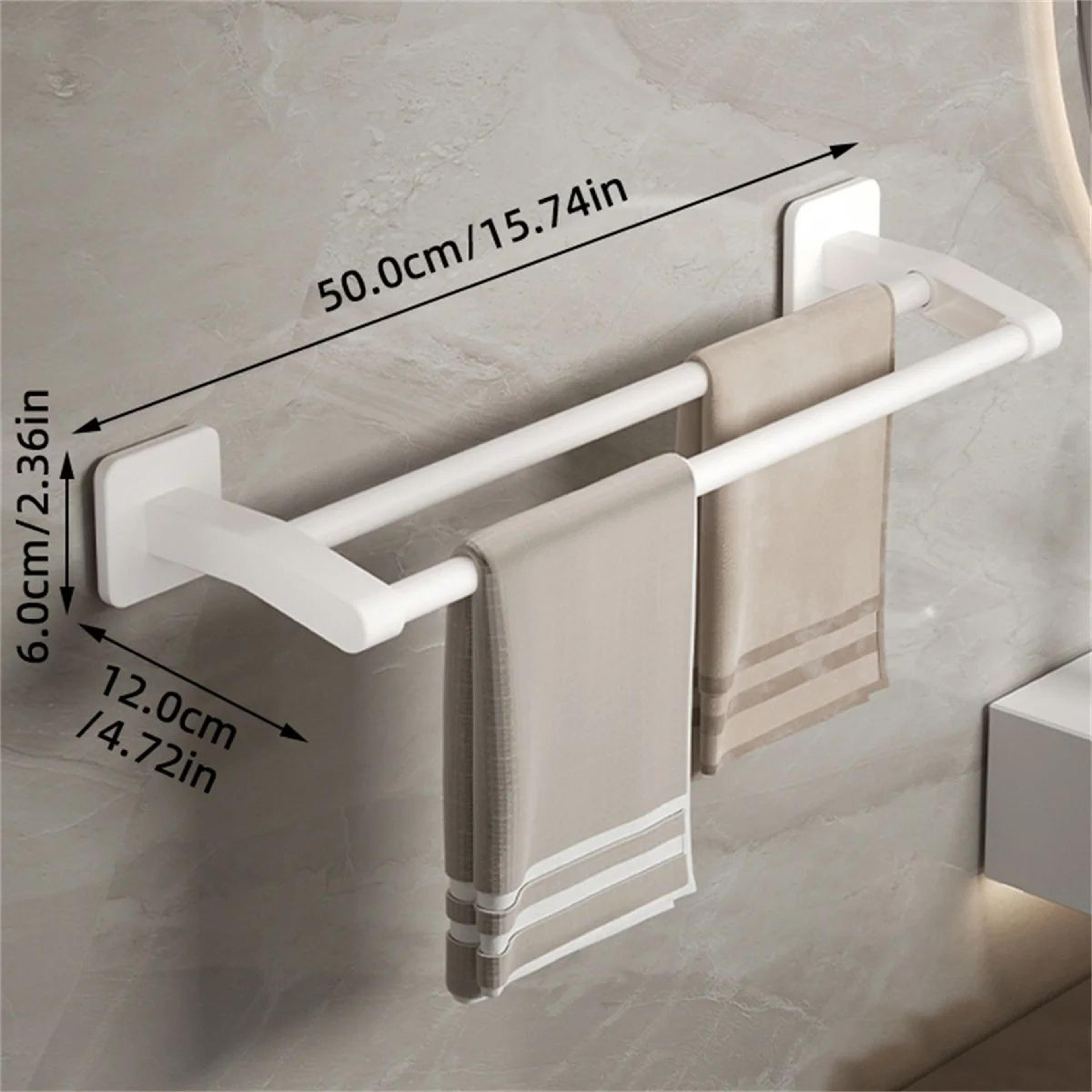 Wall Mounted No Drill Bathroom Towel Rack 12