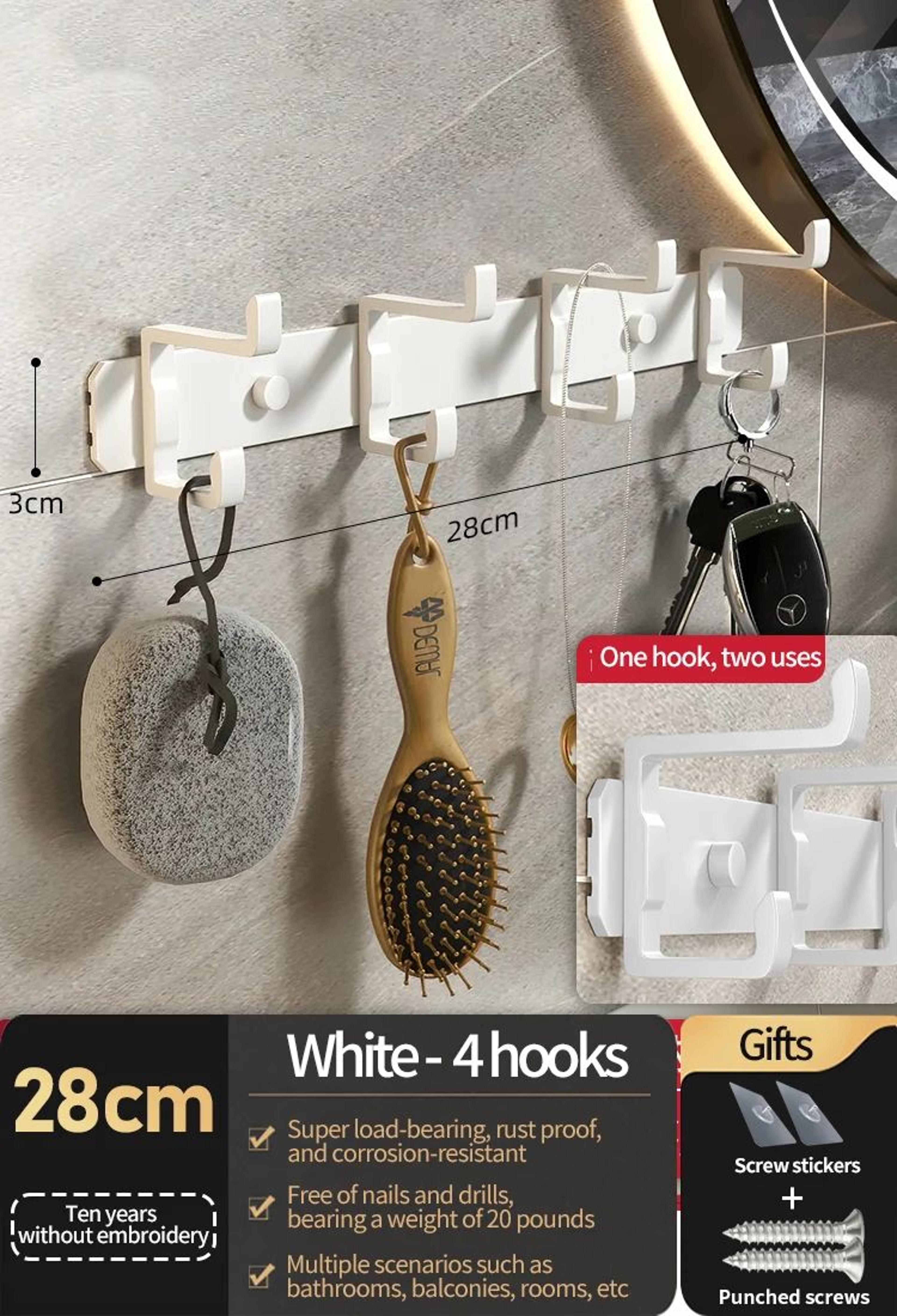 No Drill Folding Door Robe Hooks 10