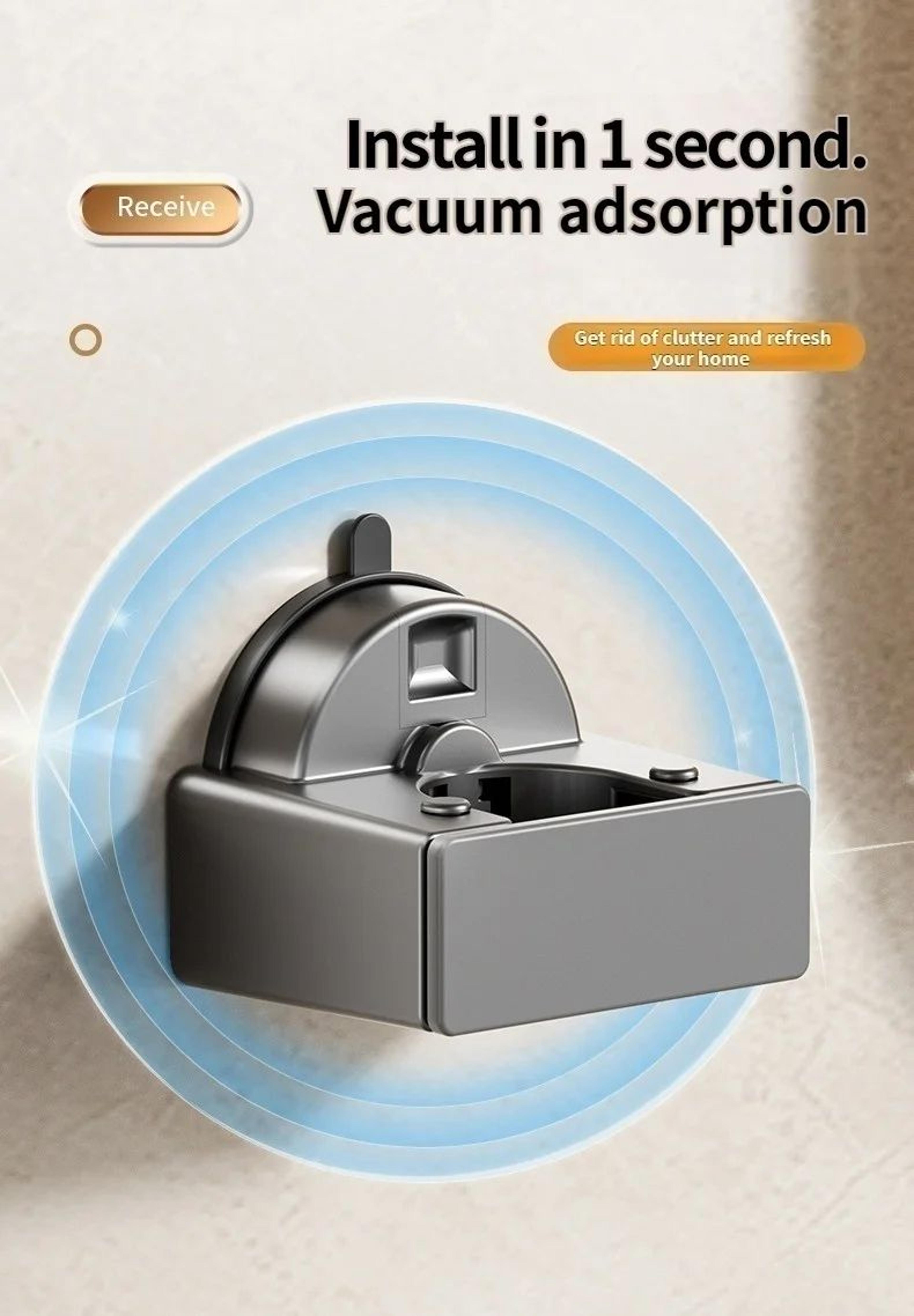 No Drill Suction Cup Mop And Broom Holder 8