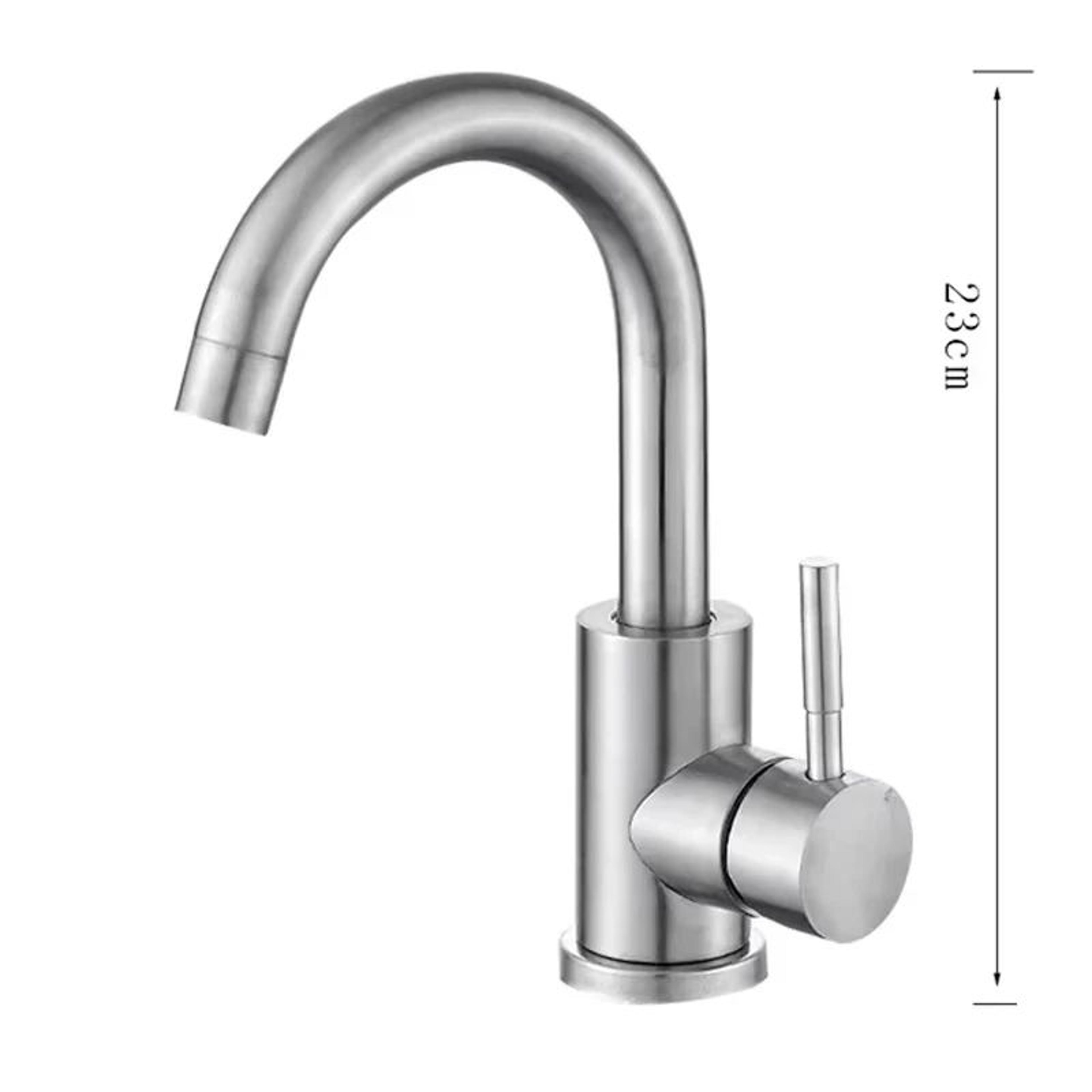 304 Stainless Steel Bathroom Sink Mixer Faucet 4