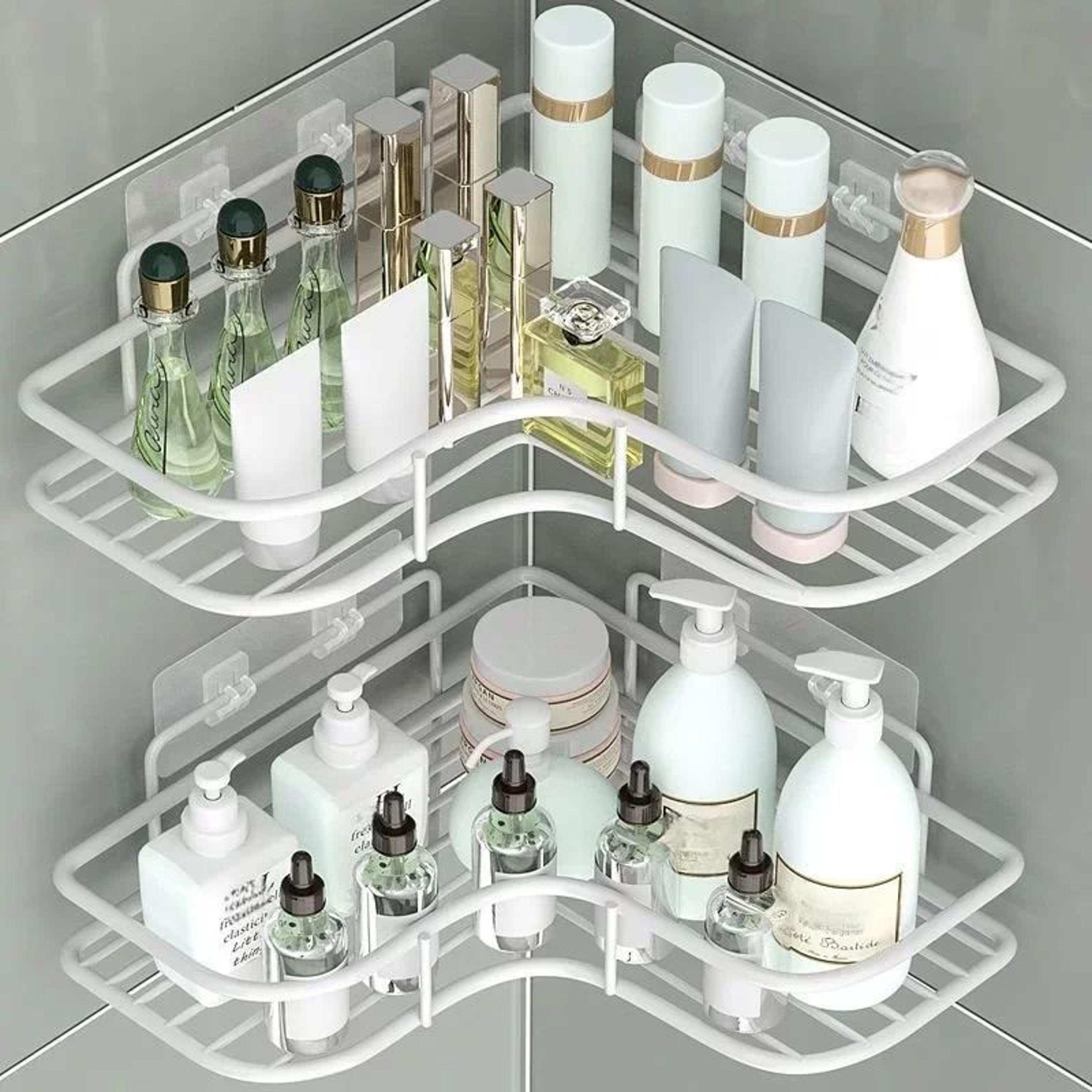 Stainless Steel Corner Shower Storage Rack 0