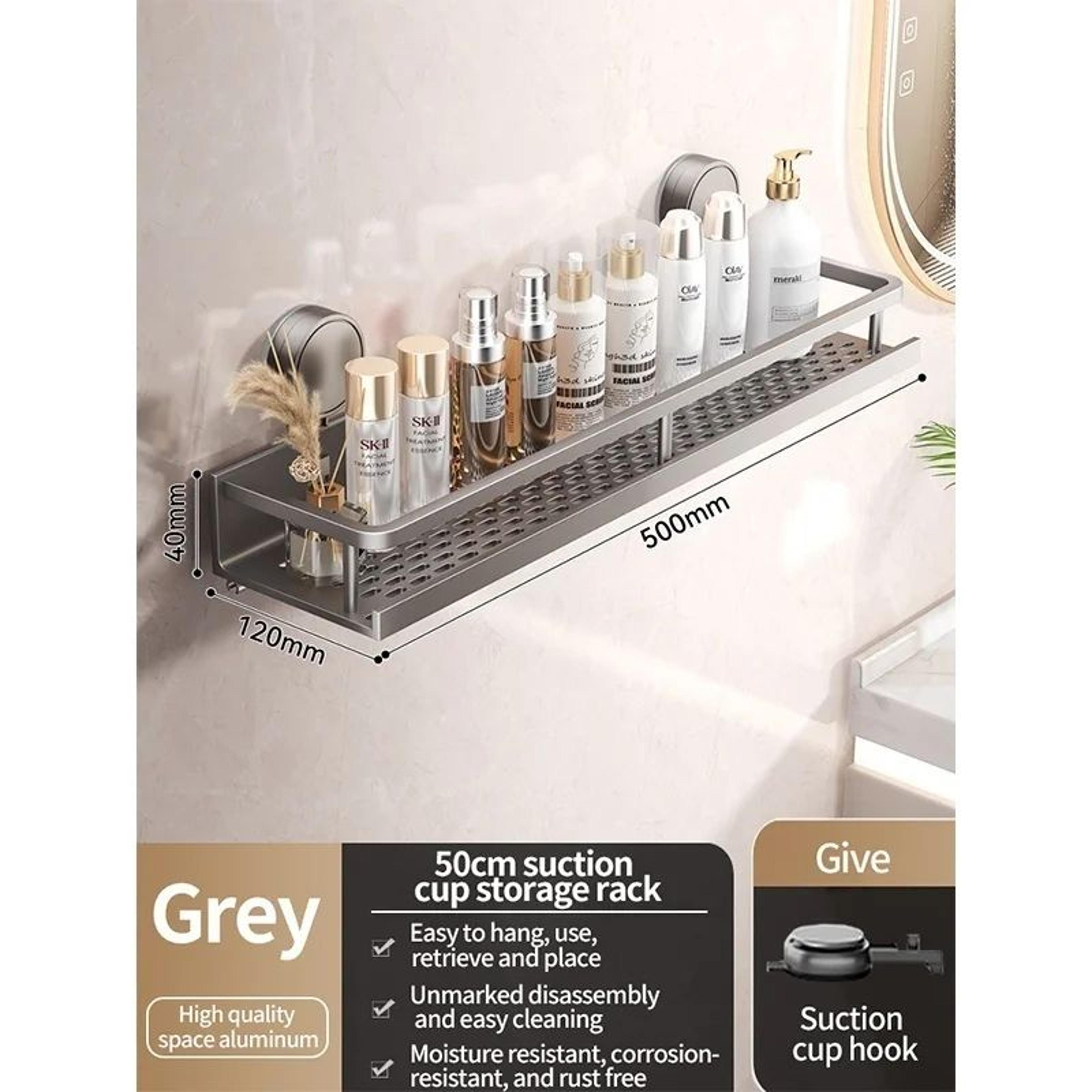 No Drill Suction Bathroom Storage Rack 16
