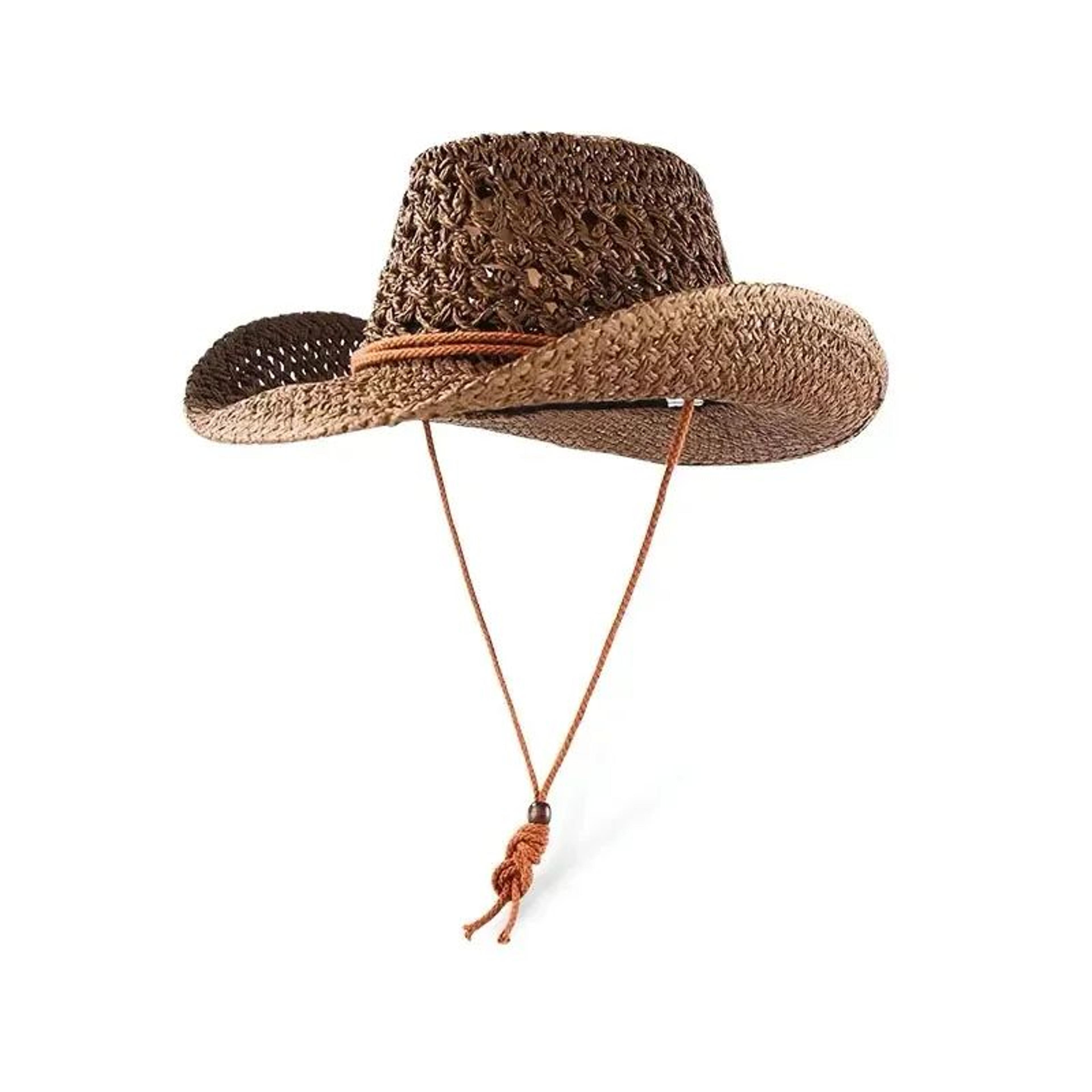Women Straw Western Cowboy Sun Hat 1