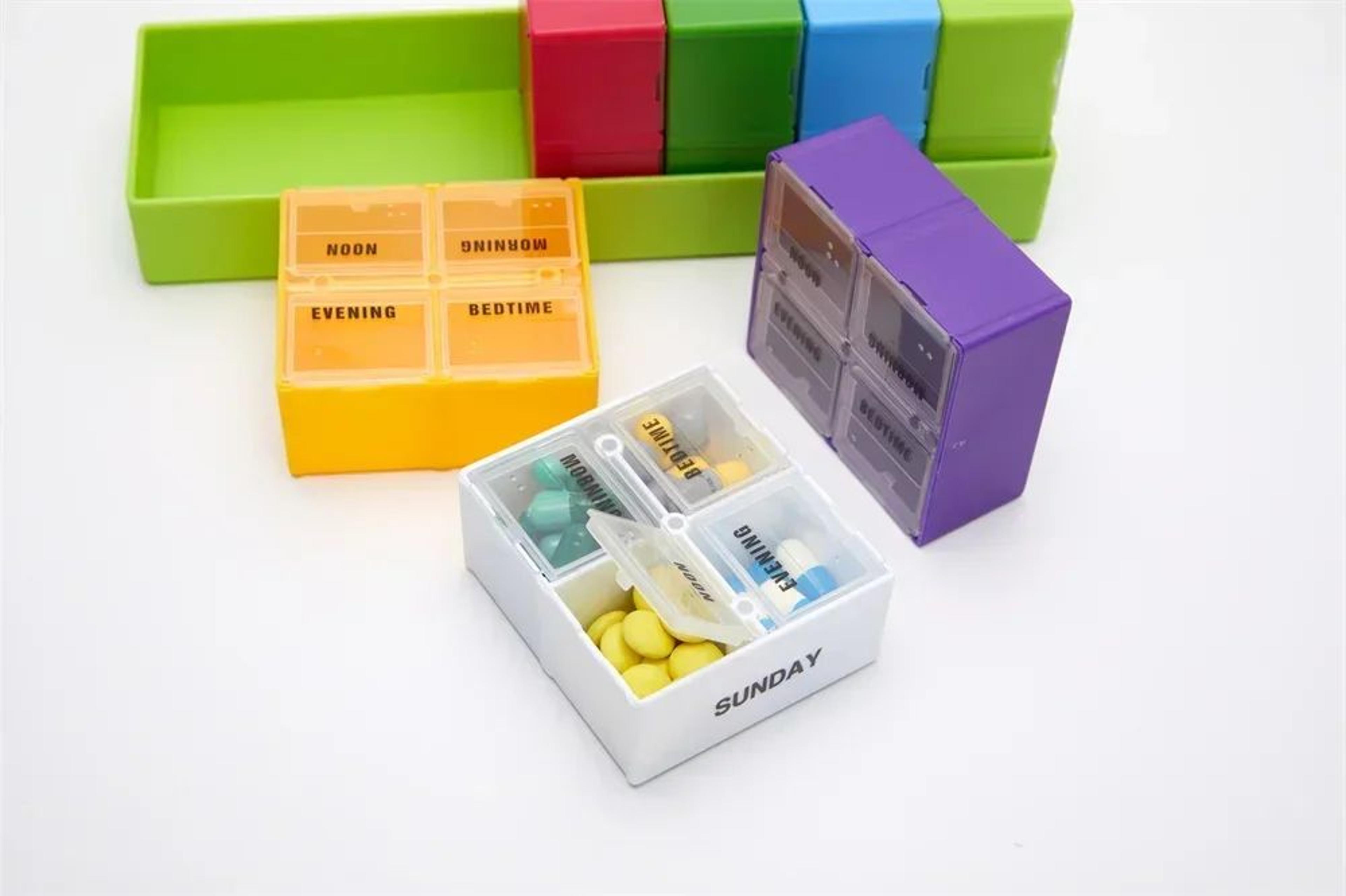 Rainbow 7 Day Pill Organizer Box 15