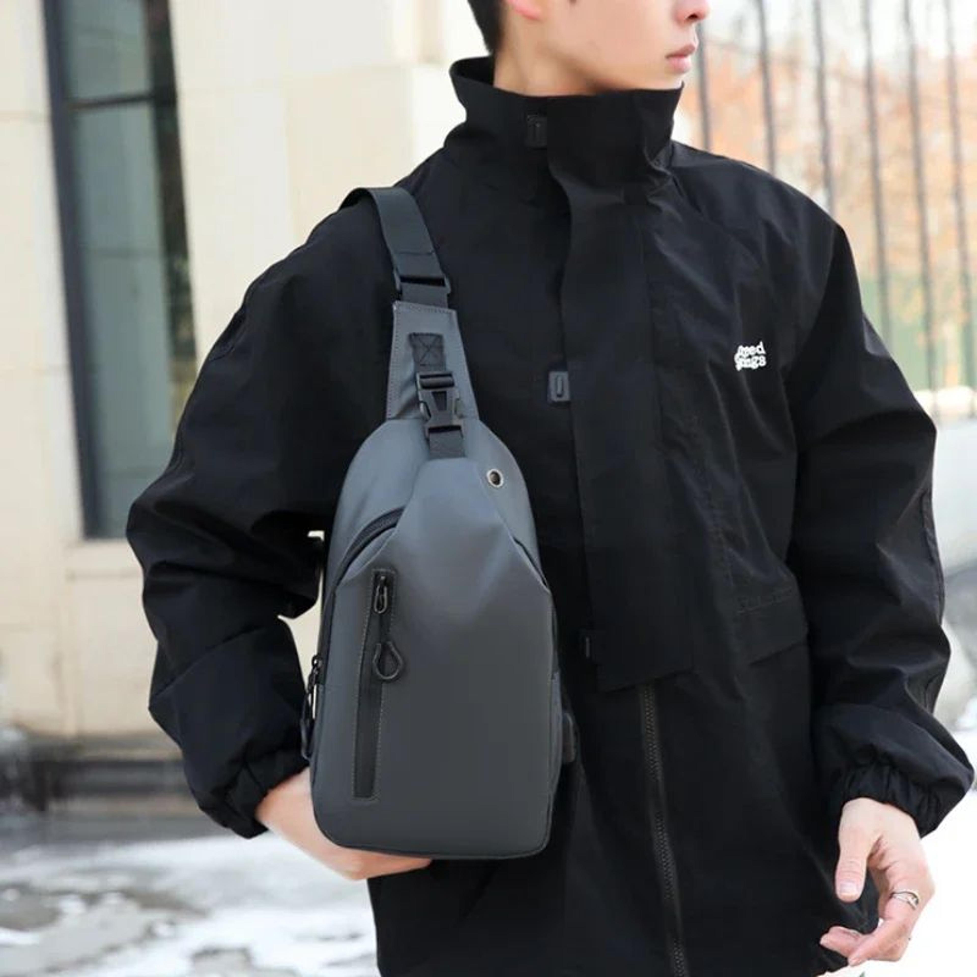 Men Nylon Crossbody Chest Bag 2
