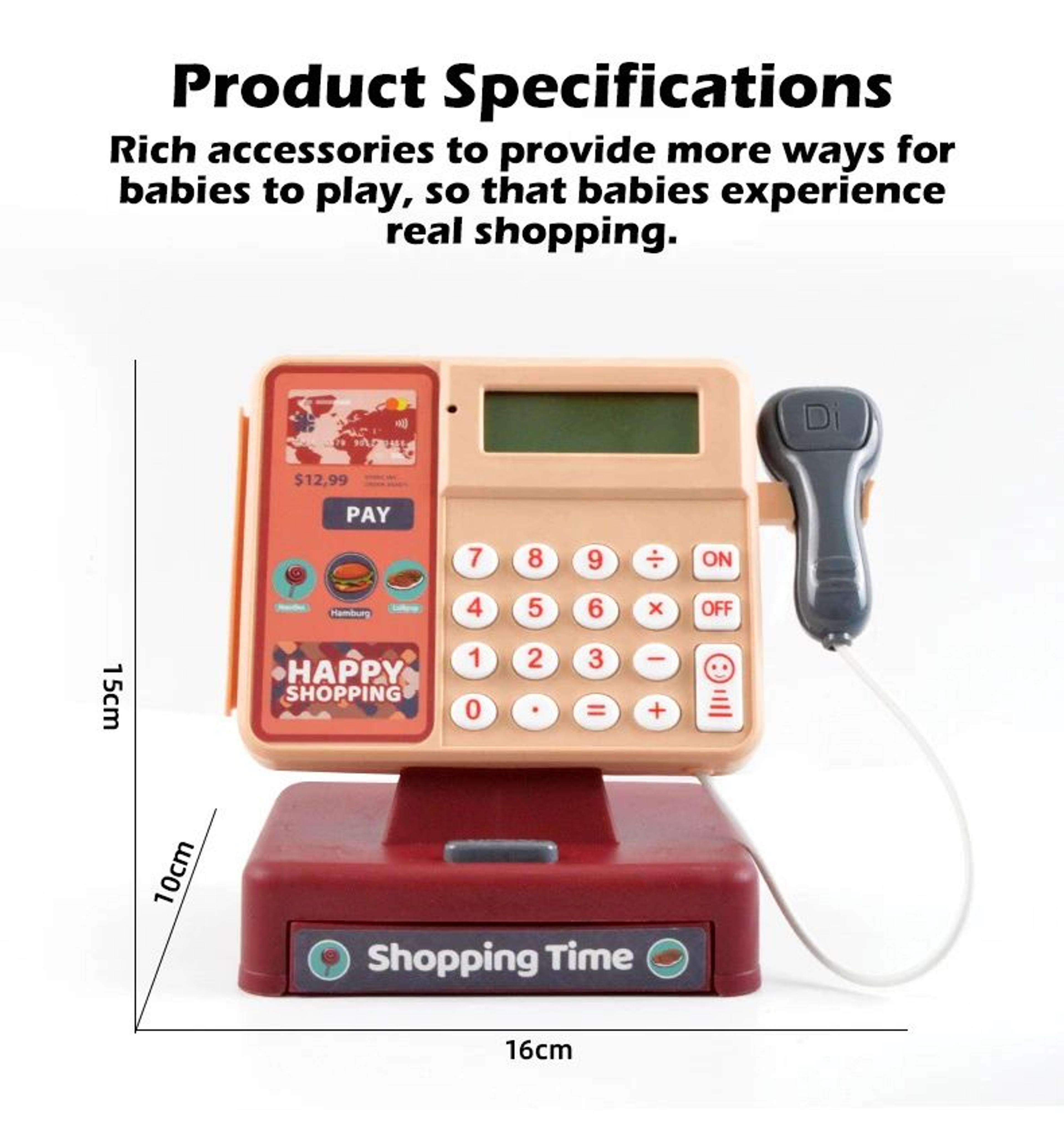 Kids Supermarket Cash Register Play Set 11