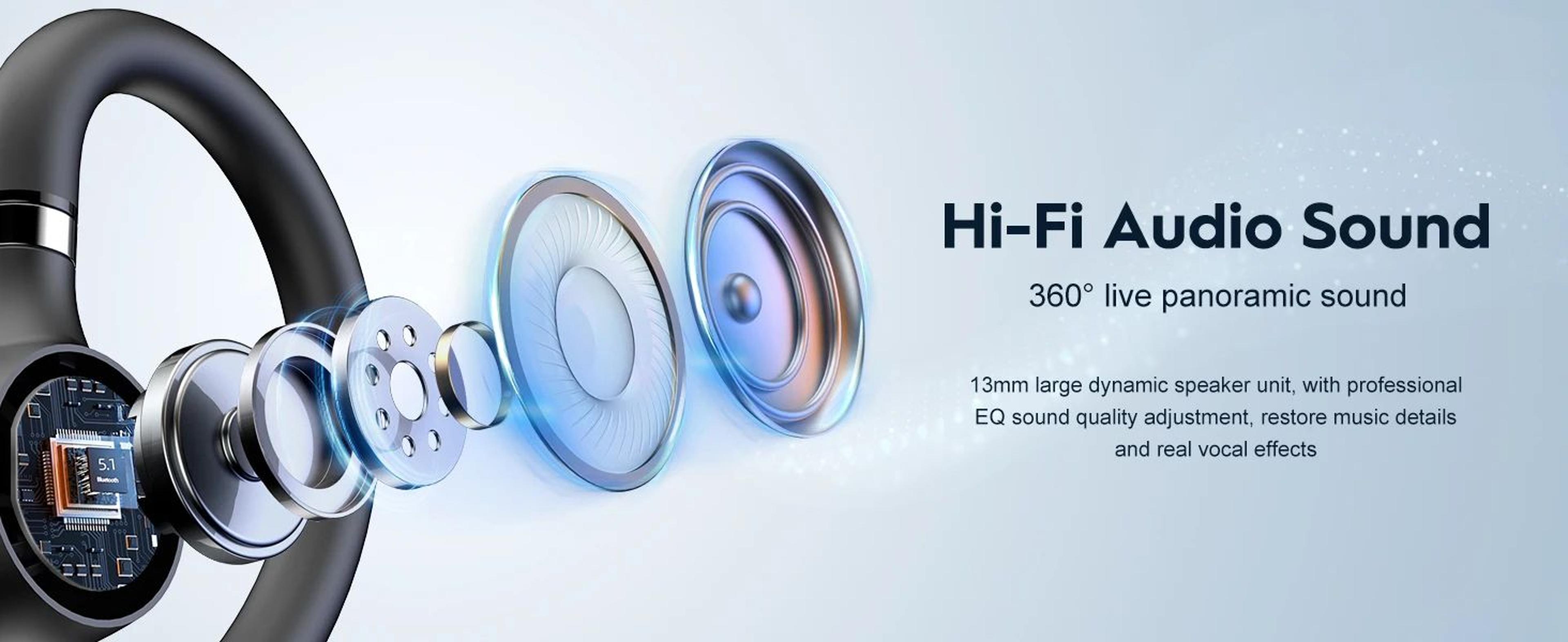 Bluetooth Wireless Headset DualMic Noise Cancelling 8