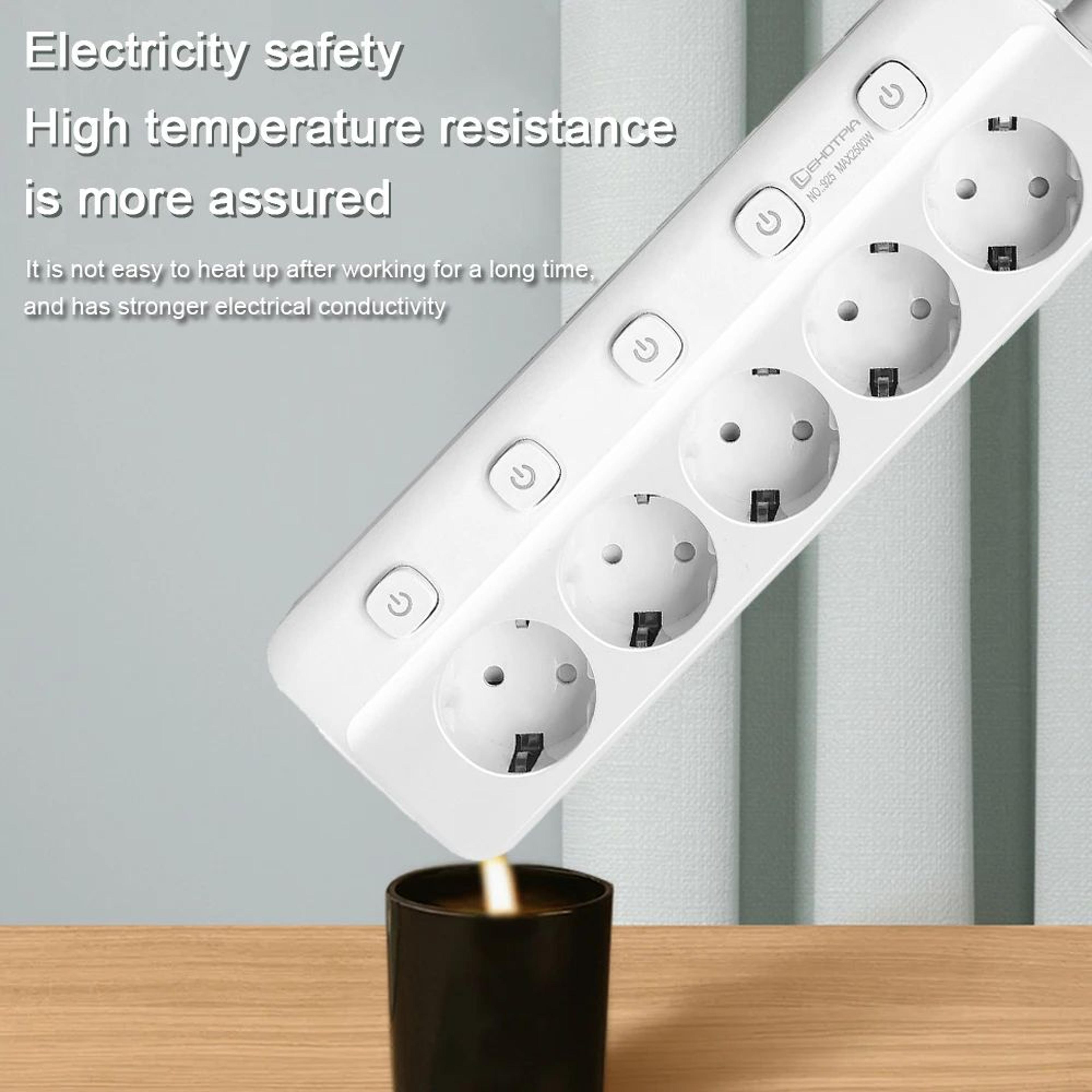 EU Power Strip With Individual Switches 3