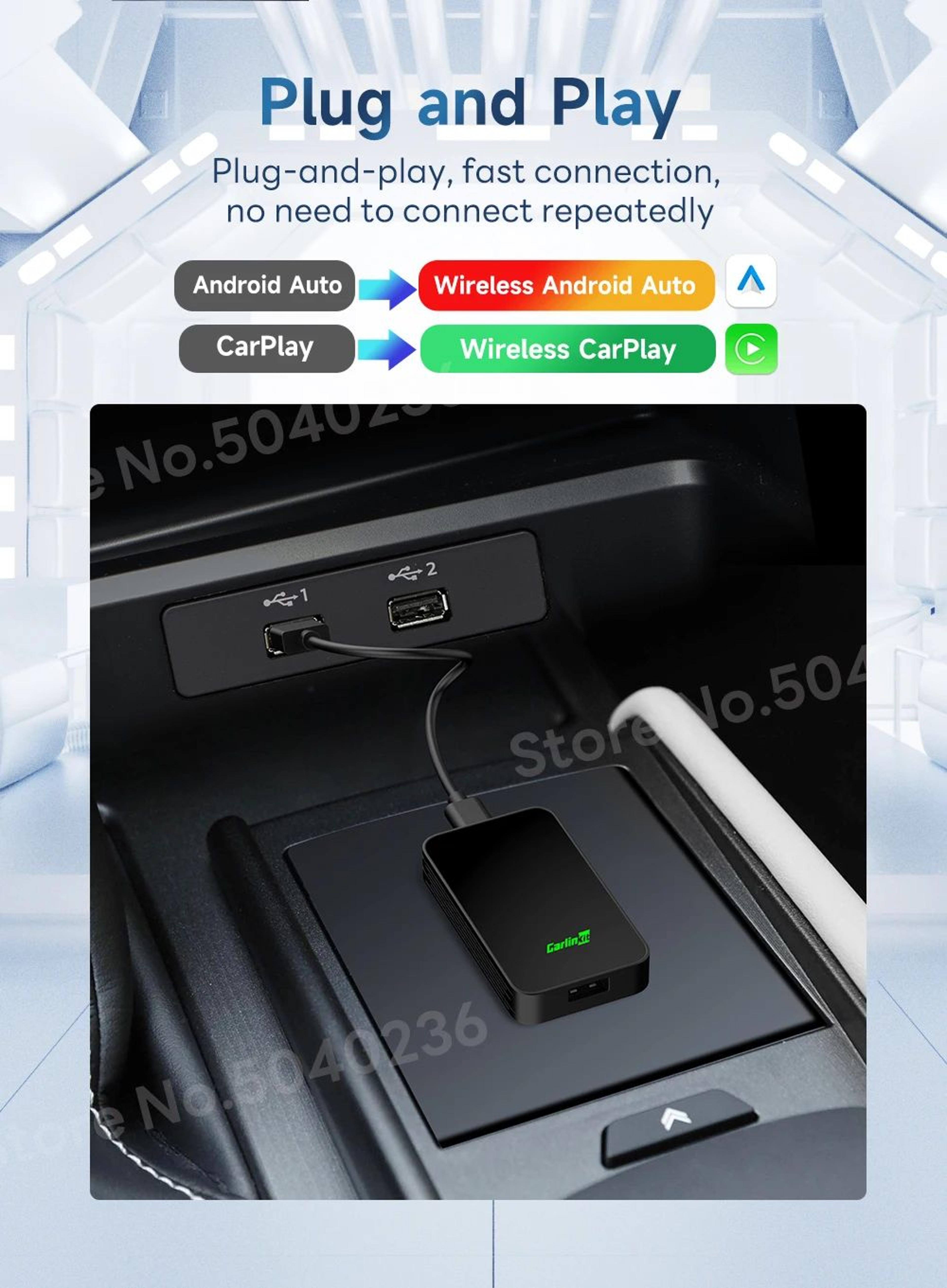 CarlinKit 50 Wireless CarPlay Android Auto Adapter 7