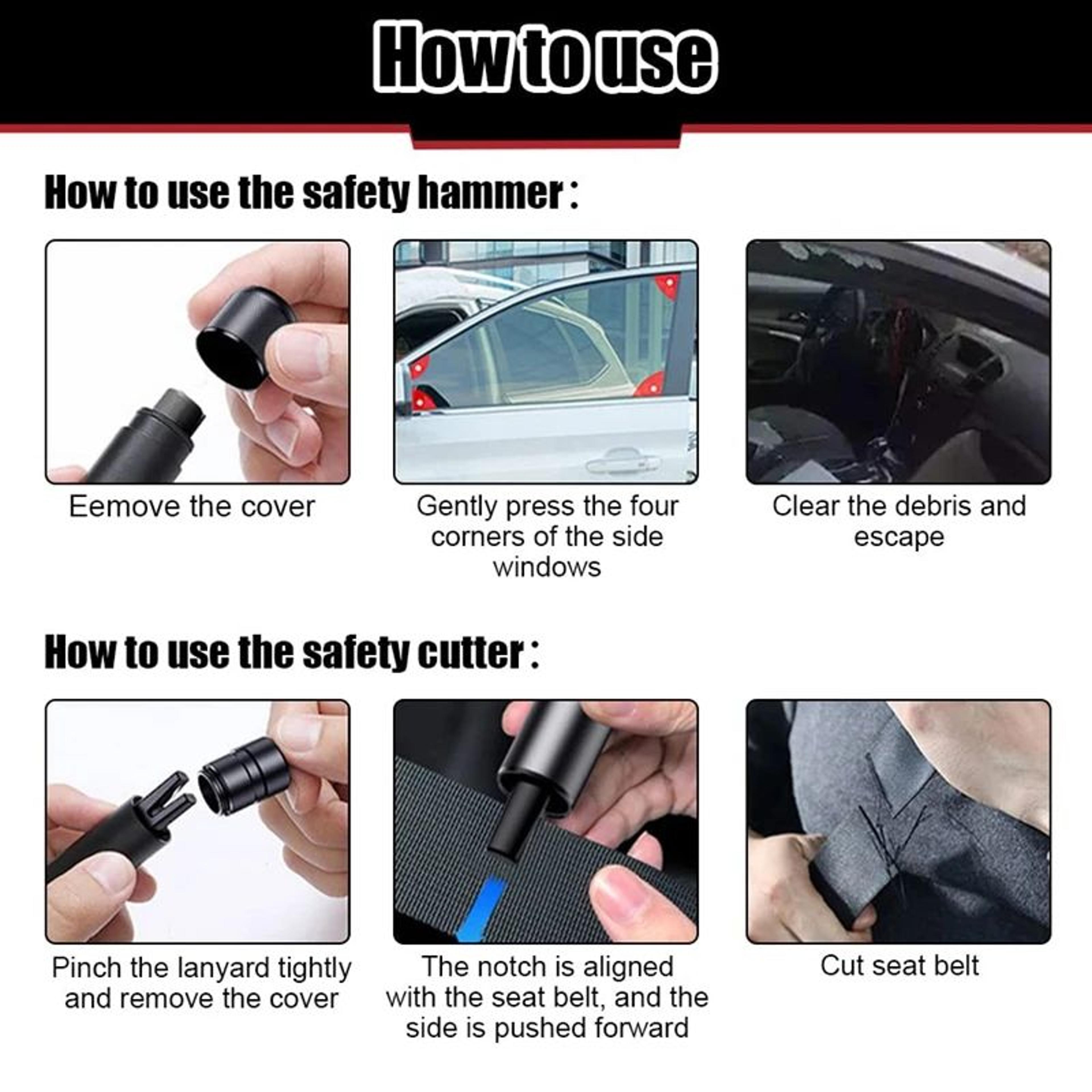 2 In 1 Car Safety Hammer Rescue Tool 5