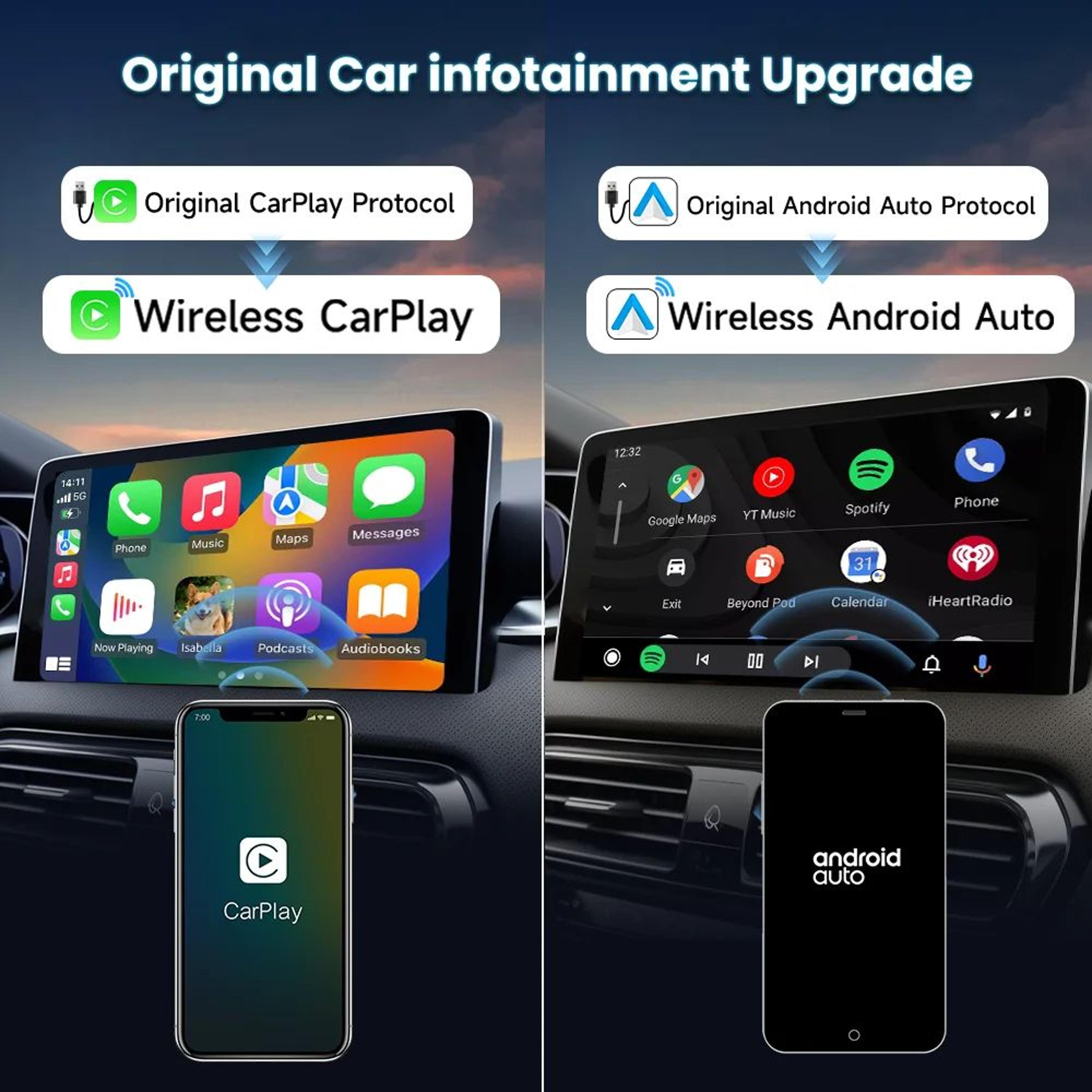 Carlin Kit 50 Wireless CarPlay Android Auto Adapter 1