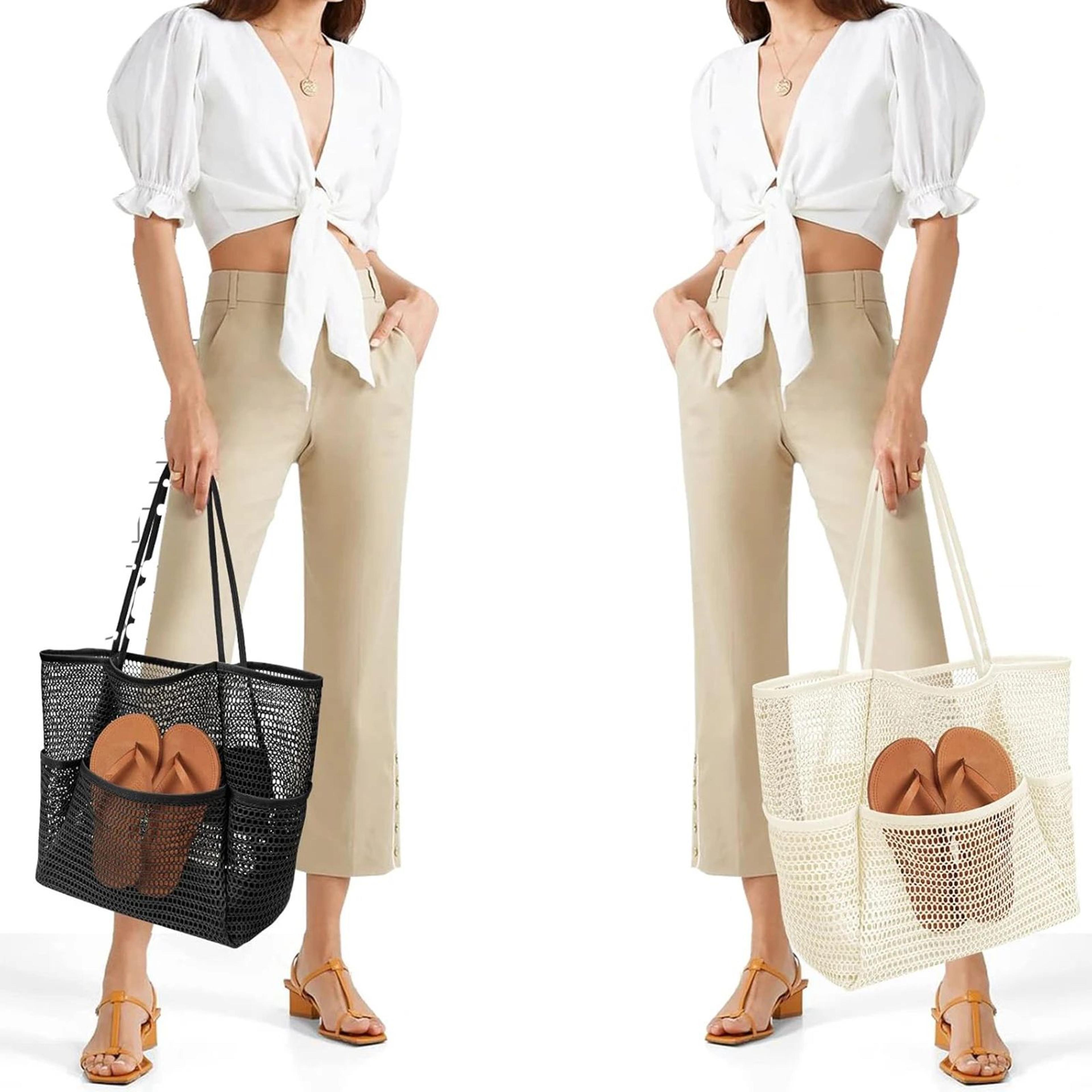 Large Mesh Beach Tote Shoulder Bag 9