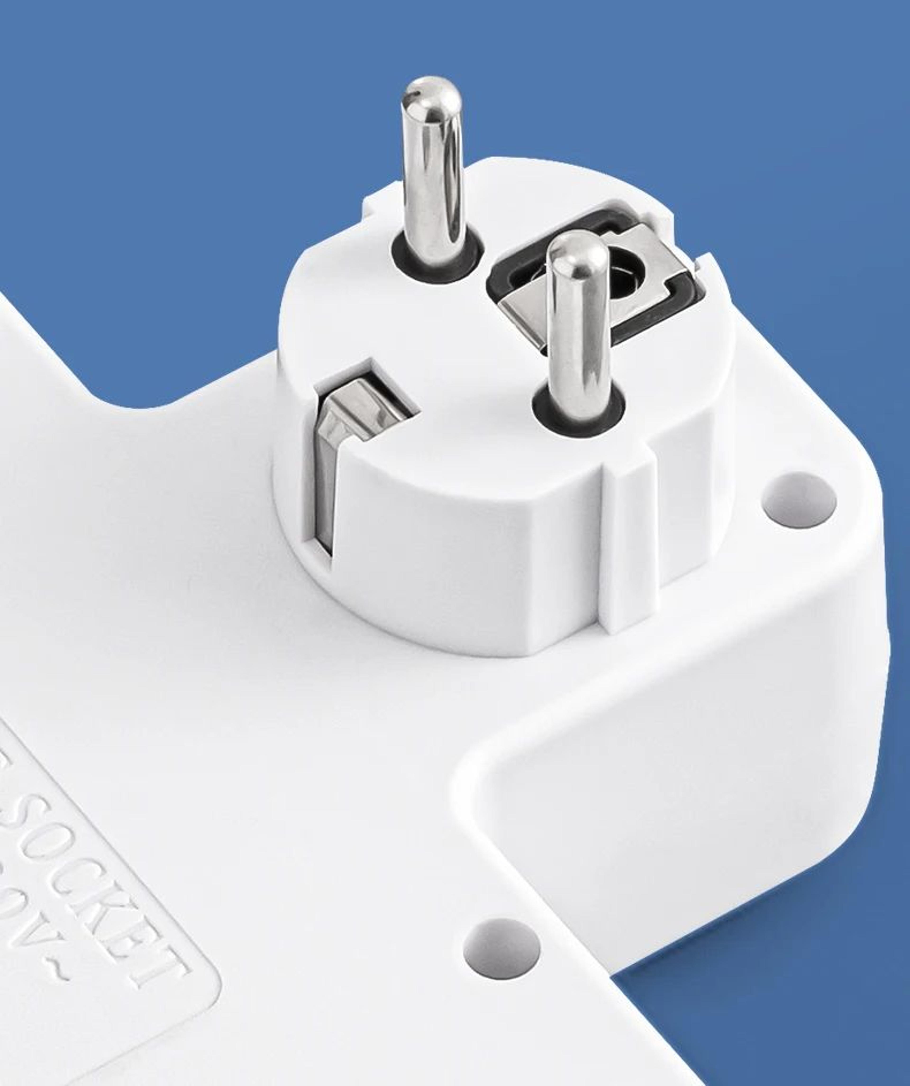 EU 4Socket Wall Power Outlet 10