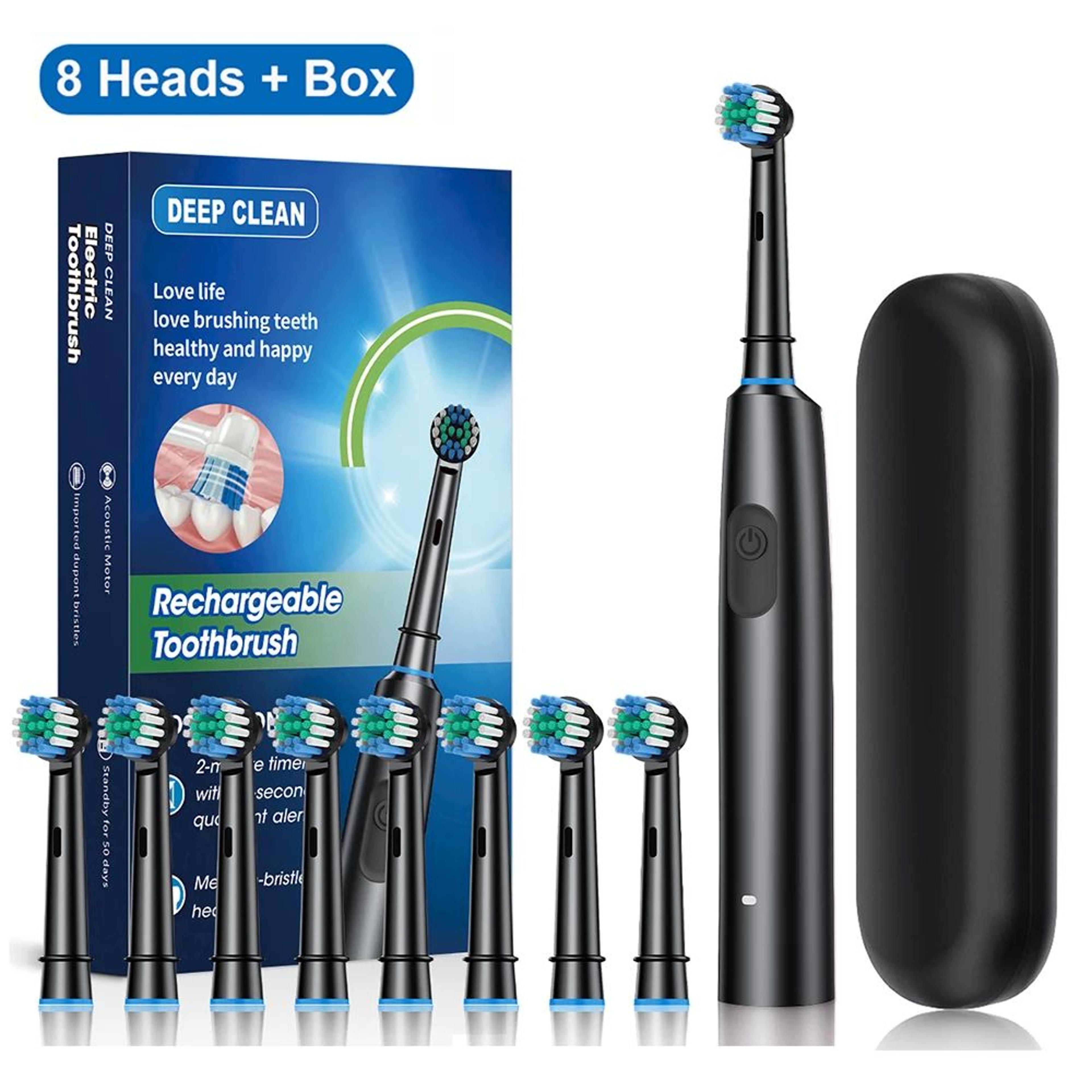Rechargeable Electric Toothbrush With 8 Soft Brush Heads 13