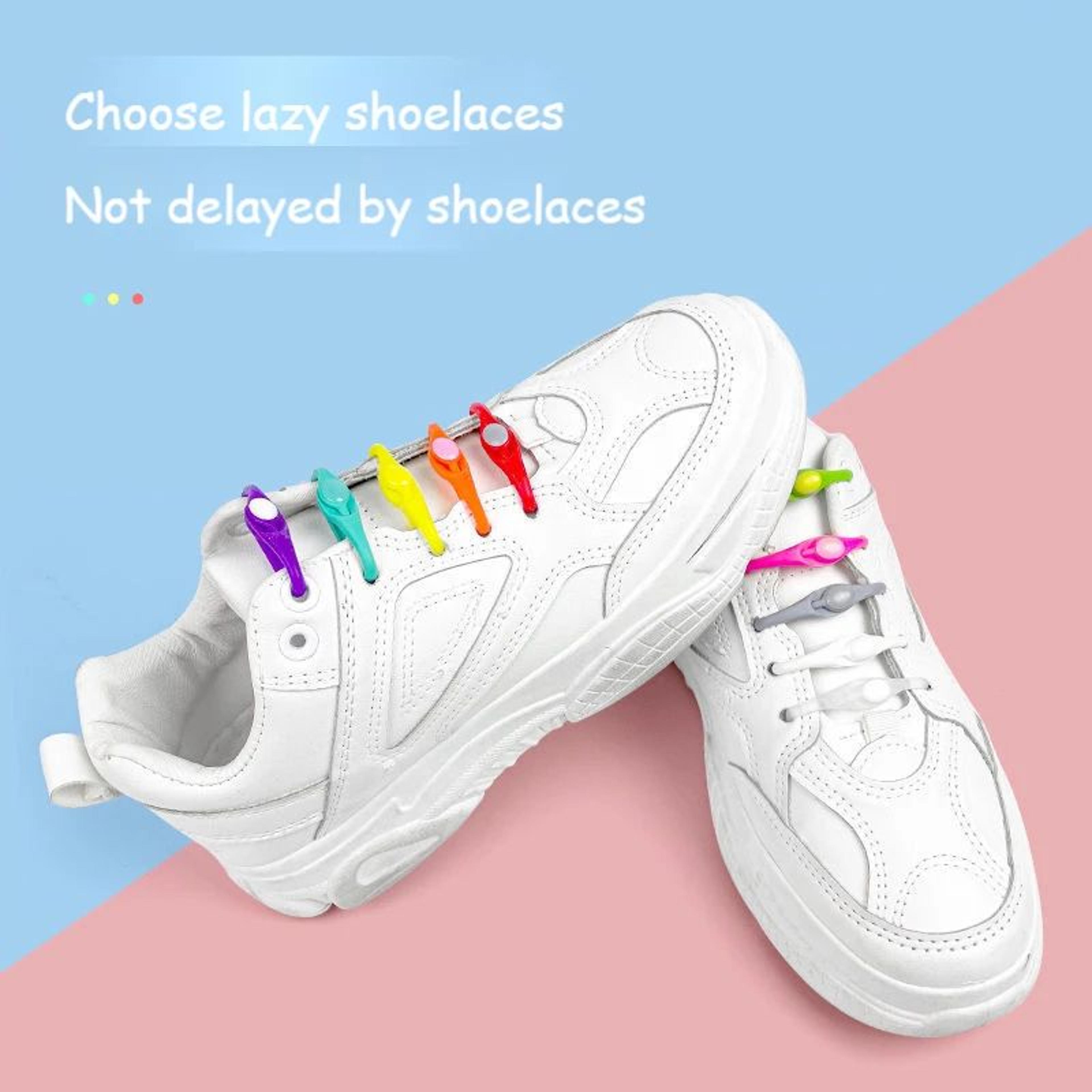 12 PCS NoTie Stretch Silicone Shoelaces 12