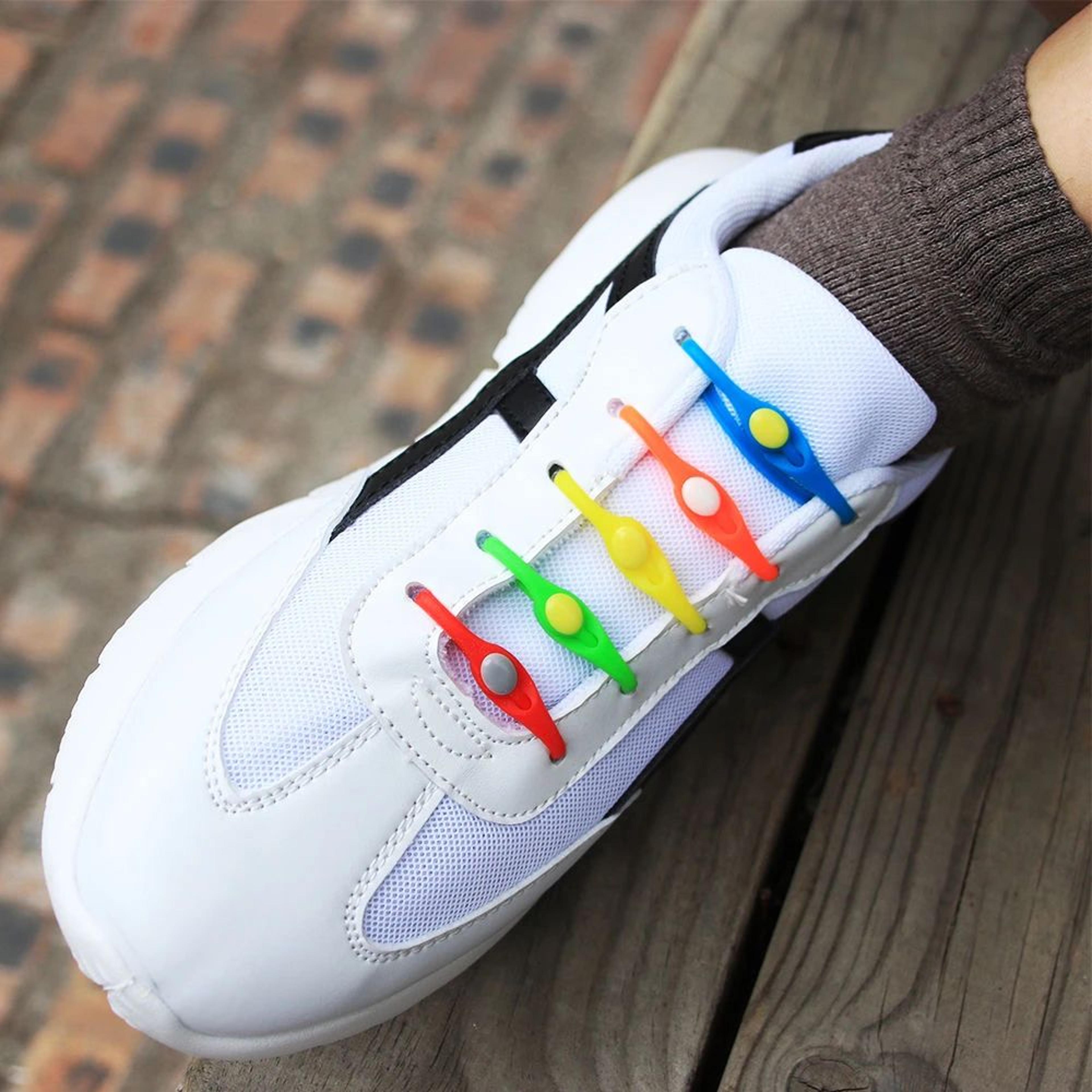 12 PCS NoTie Stretch Silicone Shoelaces 14