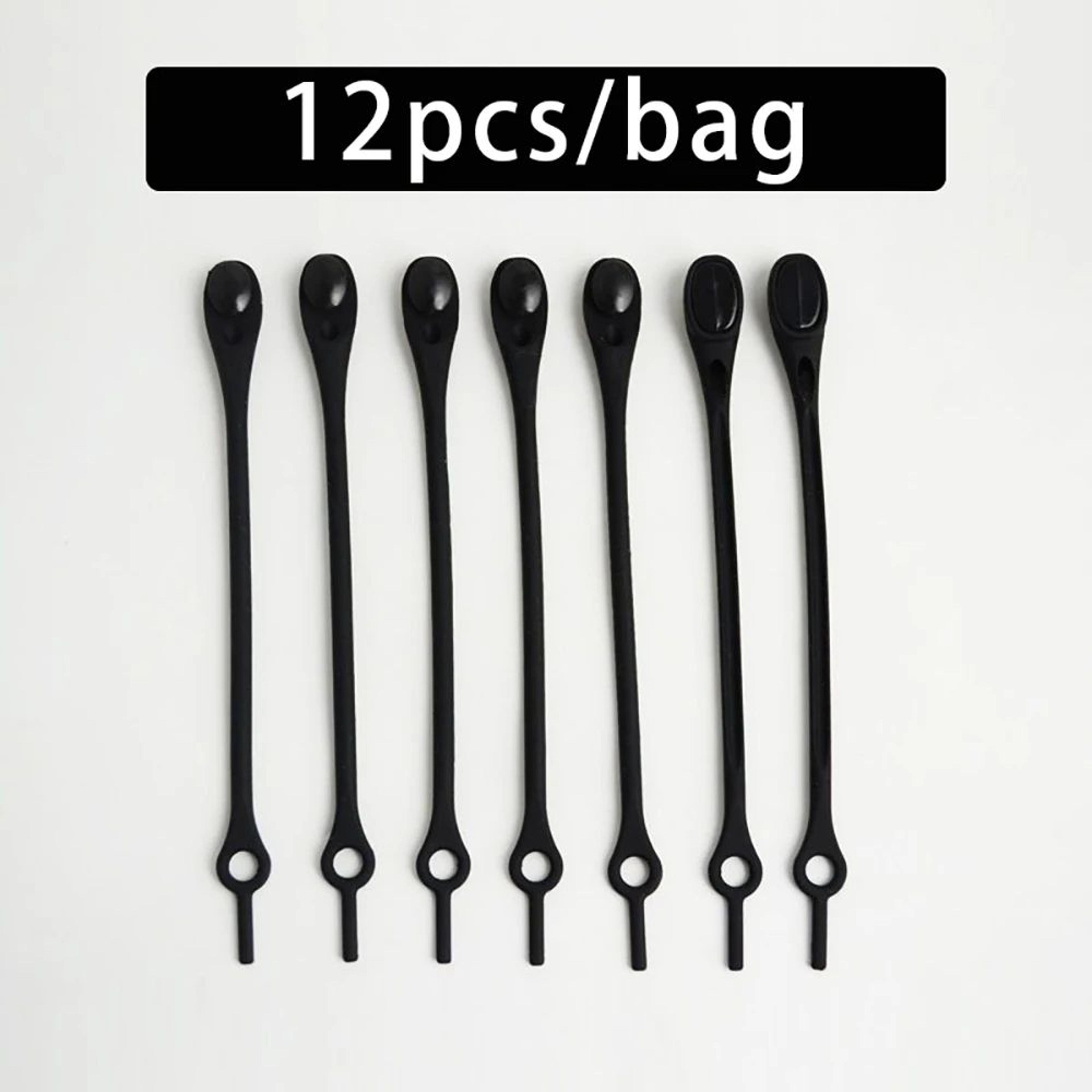 12 PCS NoTie Stretch Silicone Shoelaces 16