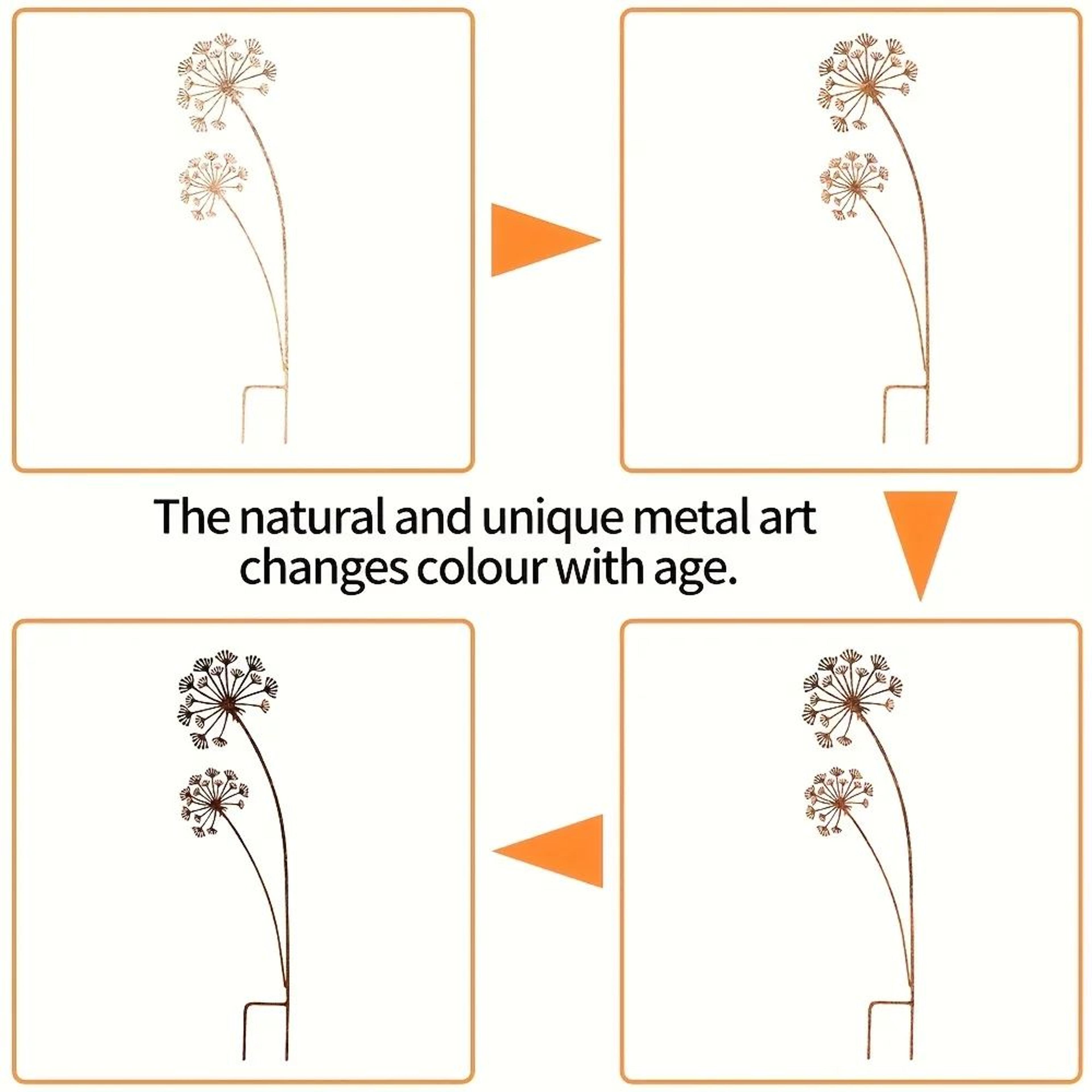 Metal Garden Decor Stake 4