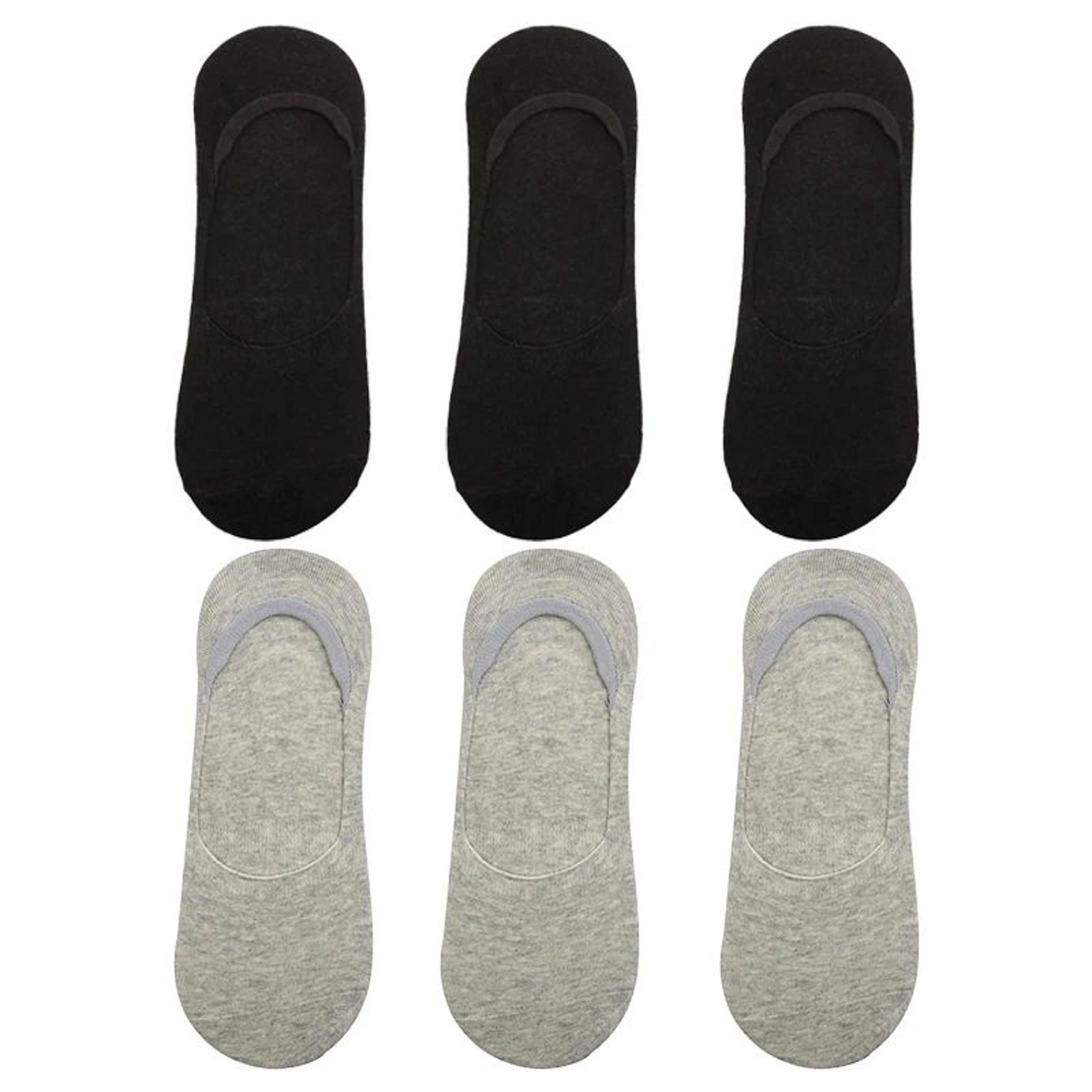 Men Bamboo No Show Non Slip Socks 18