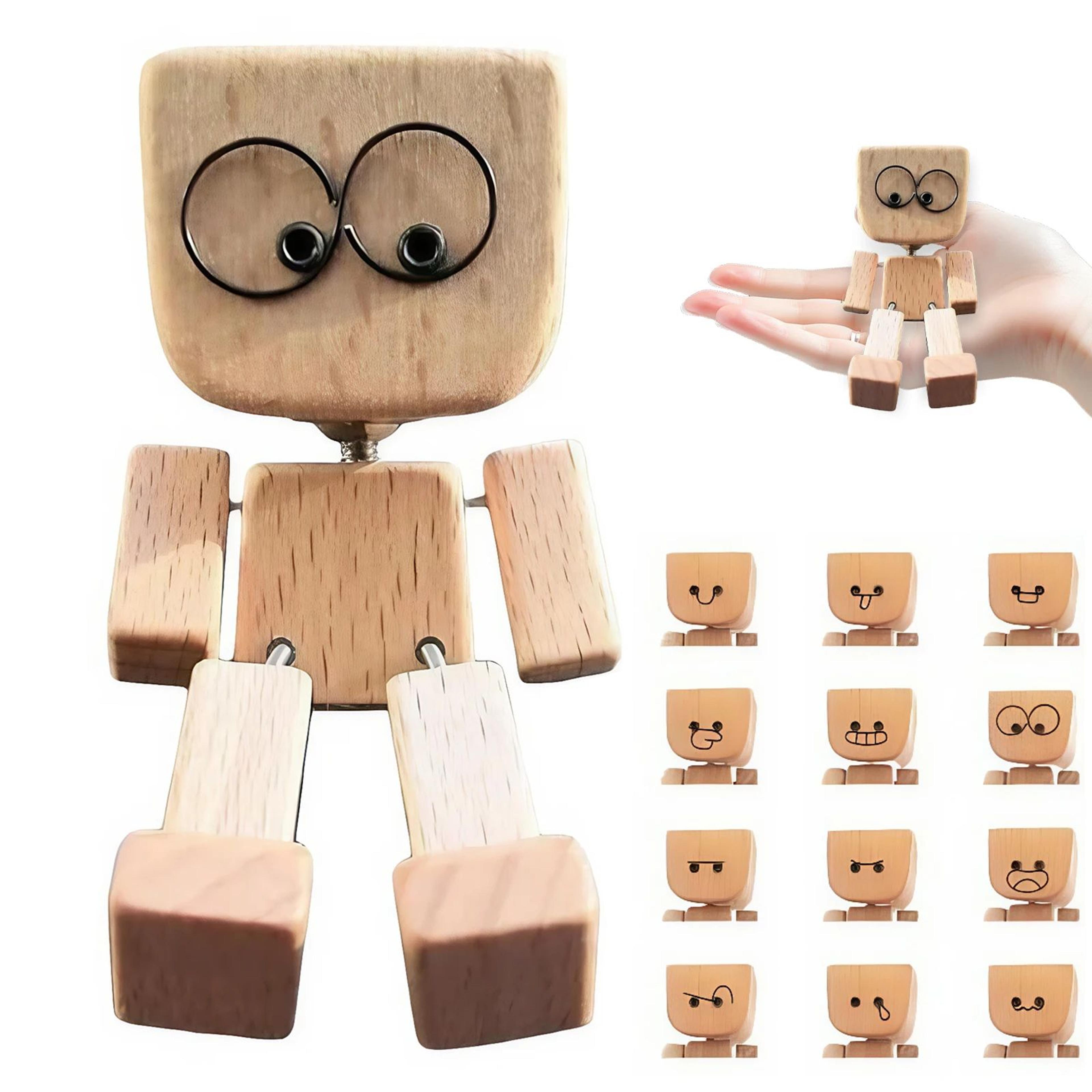 Magnetic Face Wooden Wiggle Doll 1