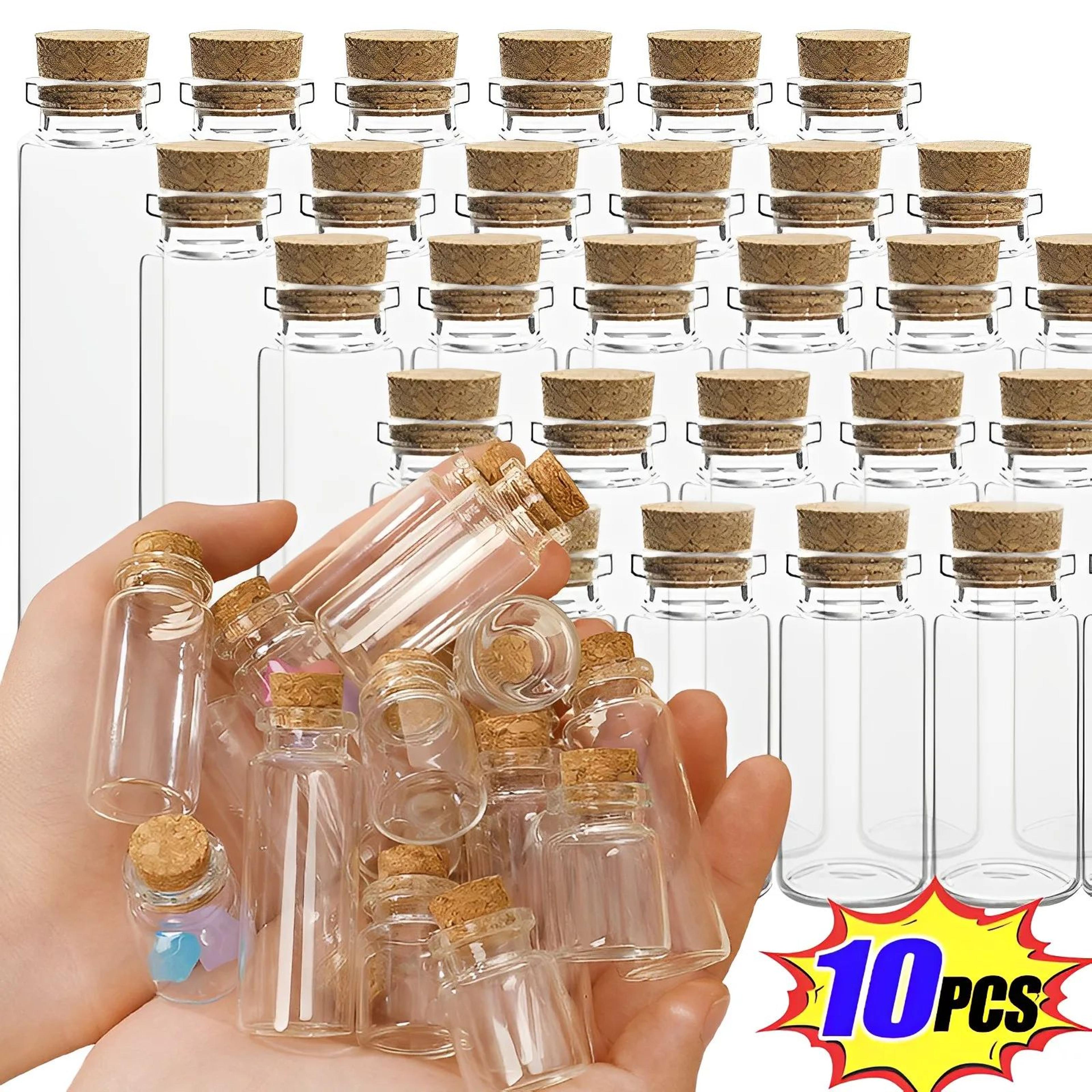 mini glass vials with cork stoppers