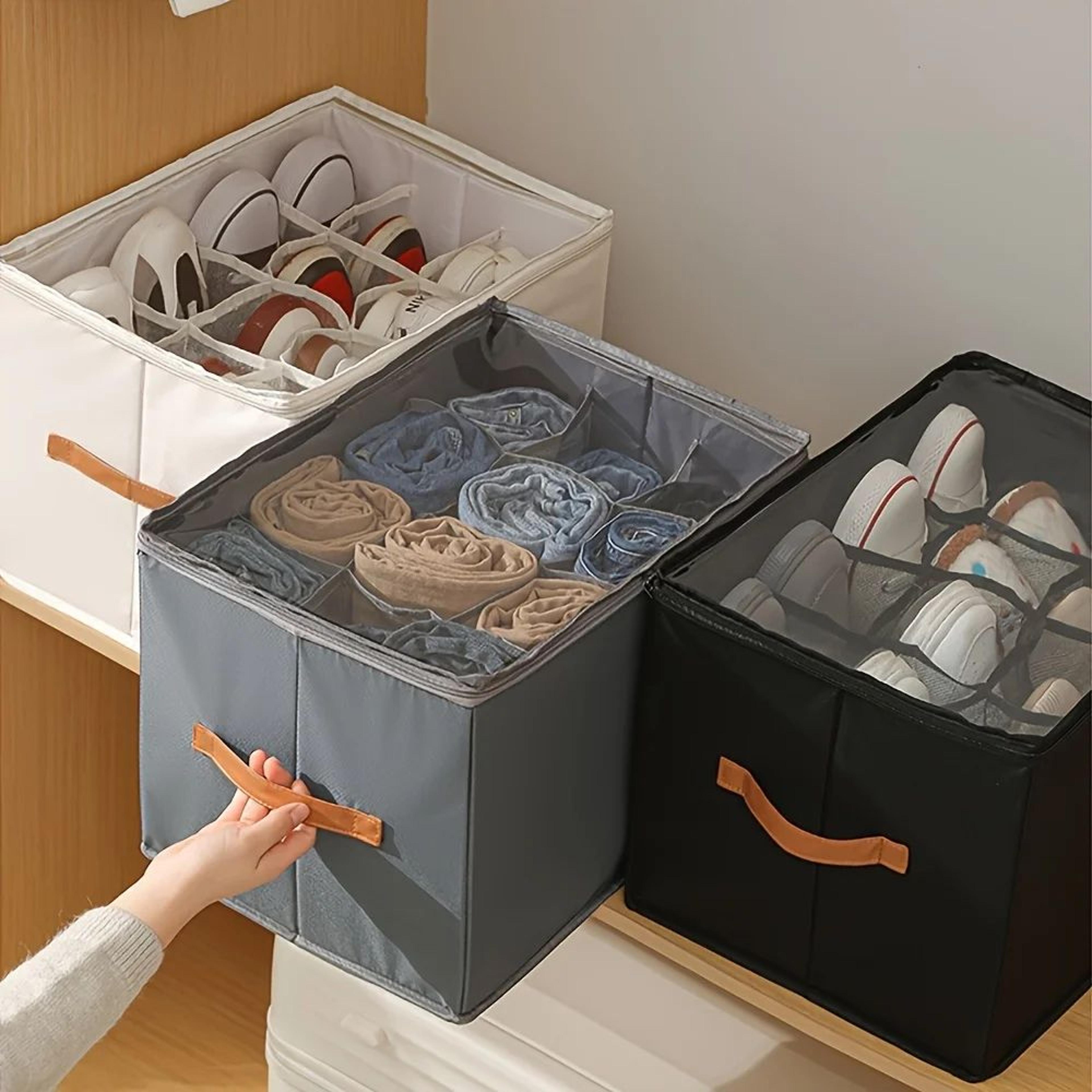 Foldable Multi Grid Shoe Storage Box 0