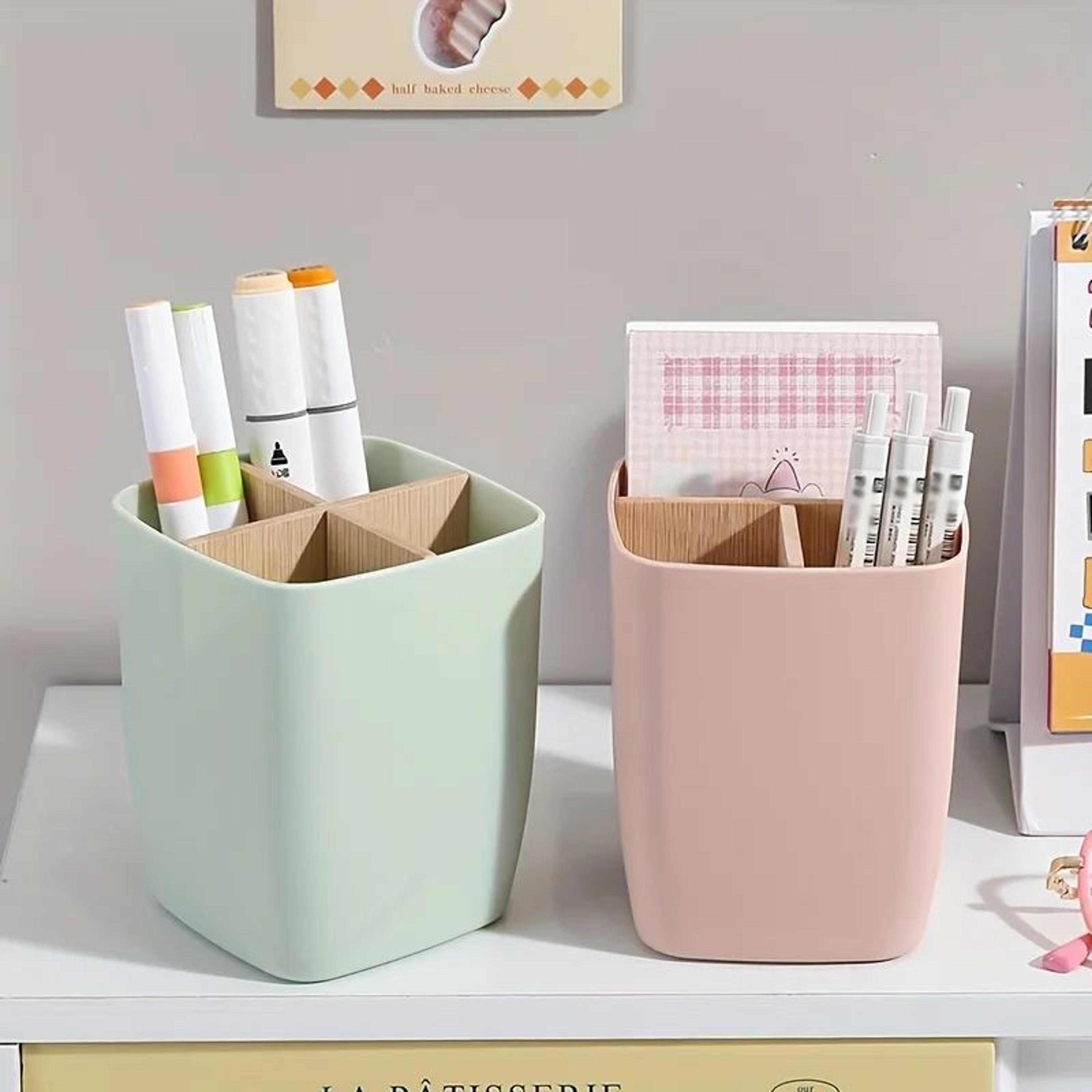Bamboo Desk Organizer Storage Box 0