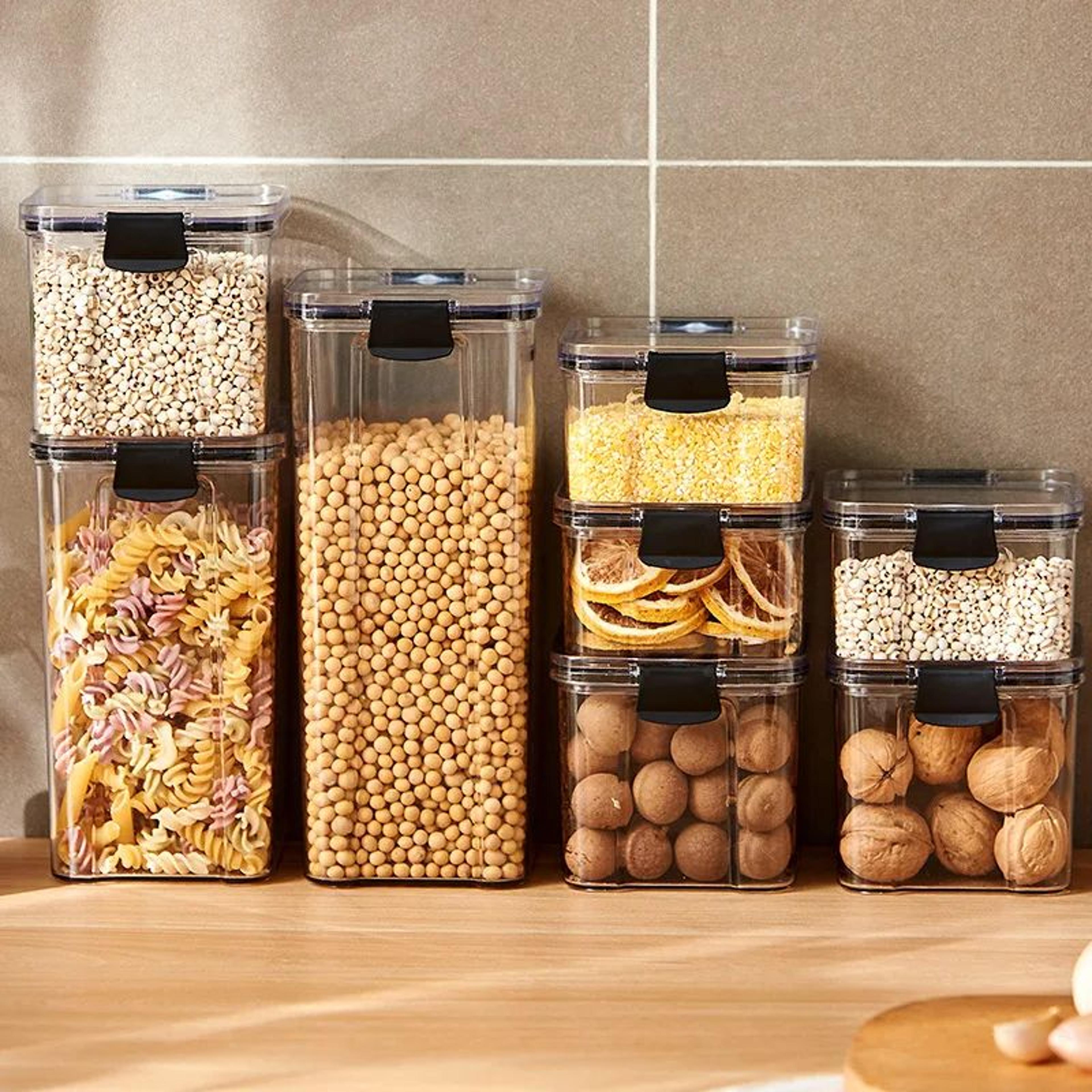 Stackable Airtight Kitchen Storage Jar Set 5