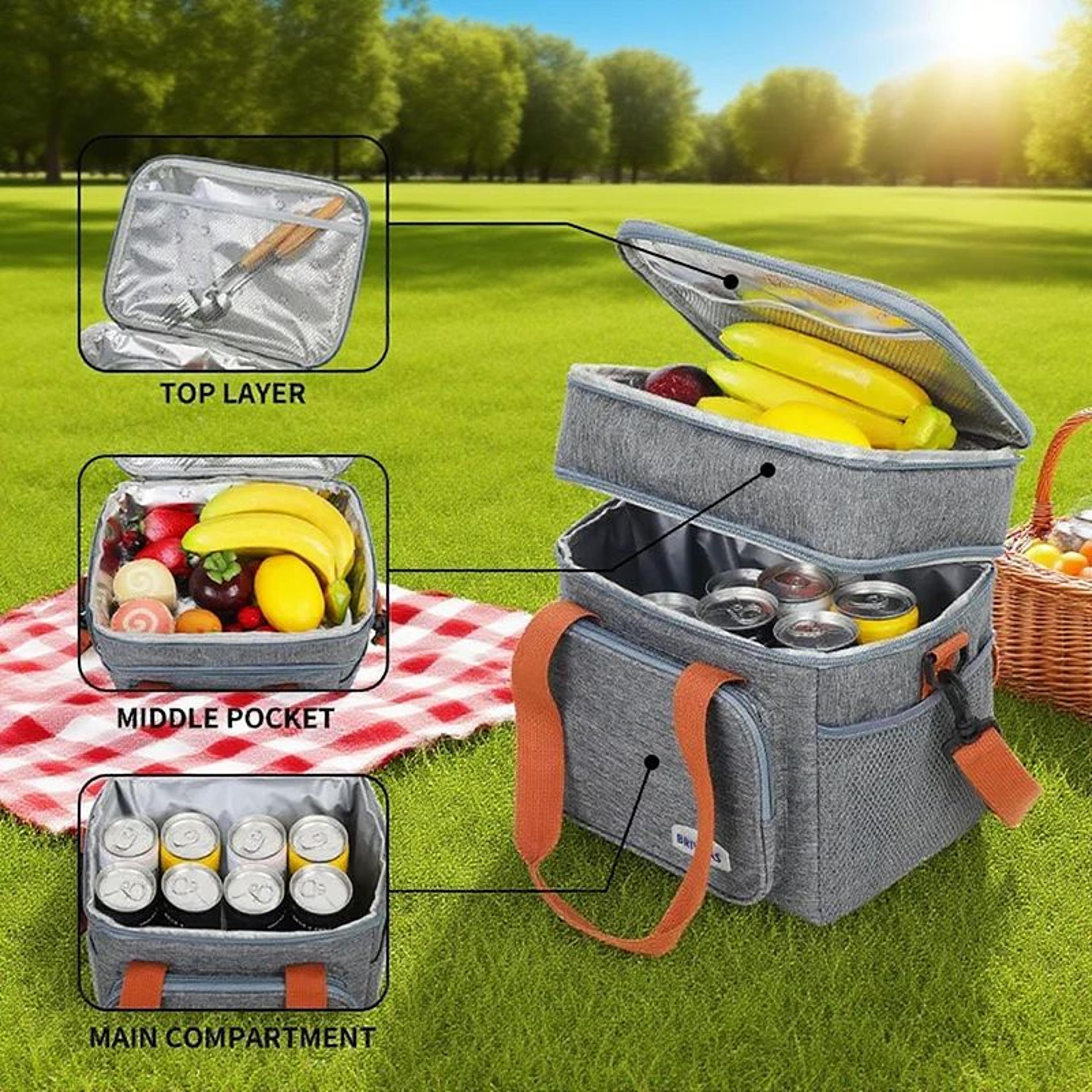 Double Layer Thermal Picnic Lunch Bag 2