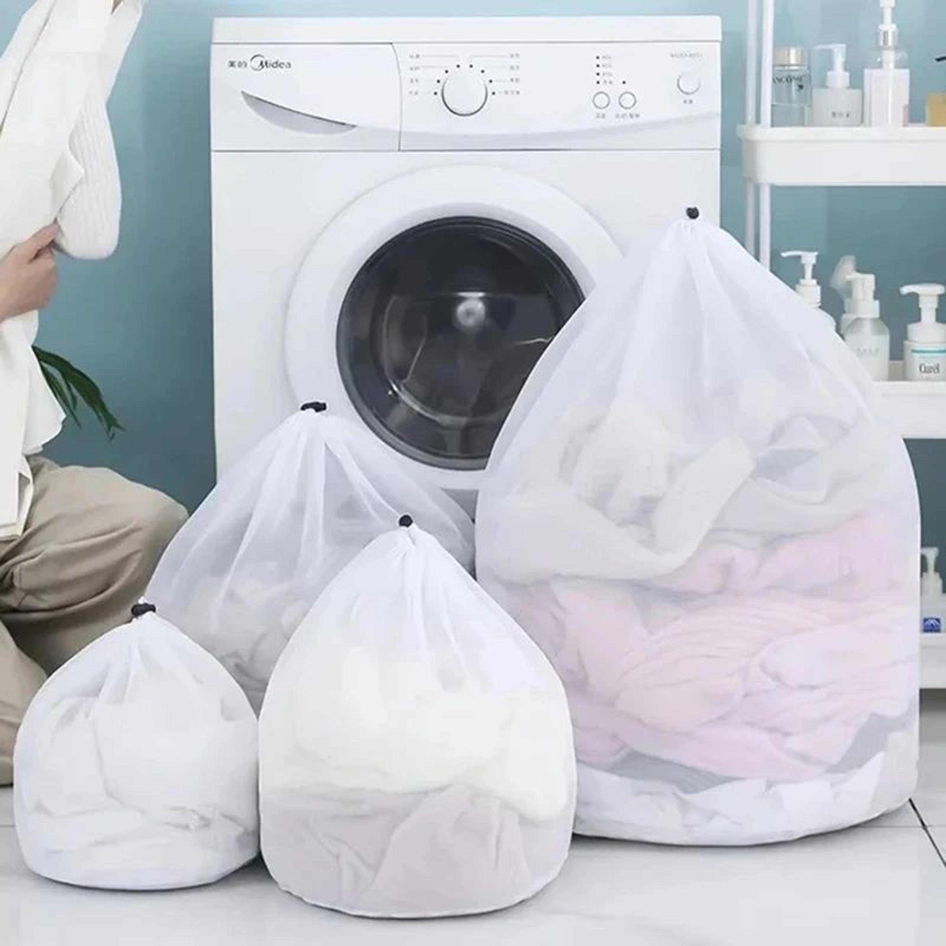 Drawstring Mesh Laundry Wash Bag 0