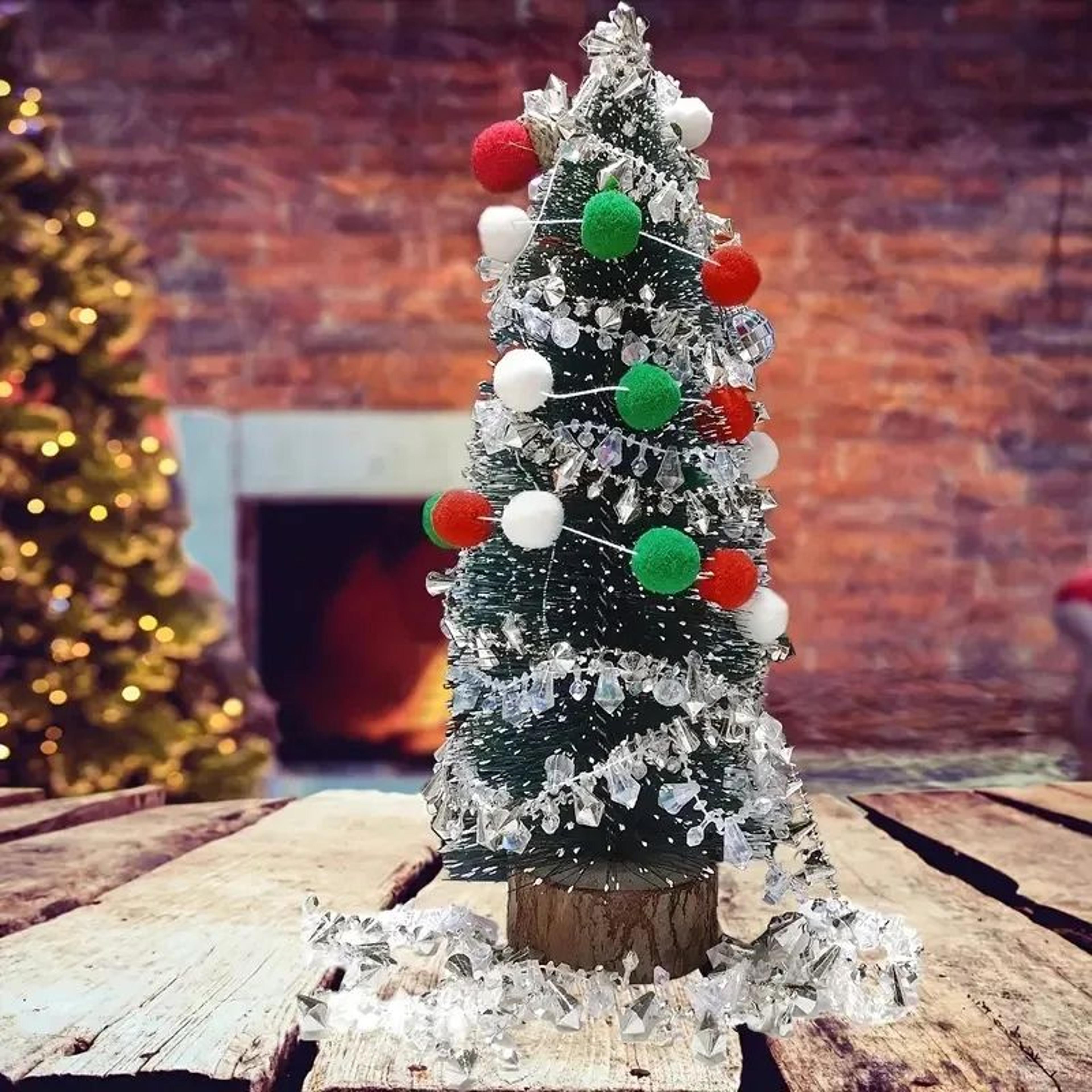 Christmas Hanging Pom Pom Ball Set 5