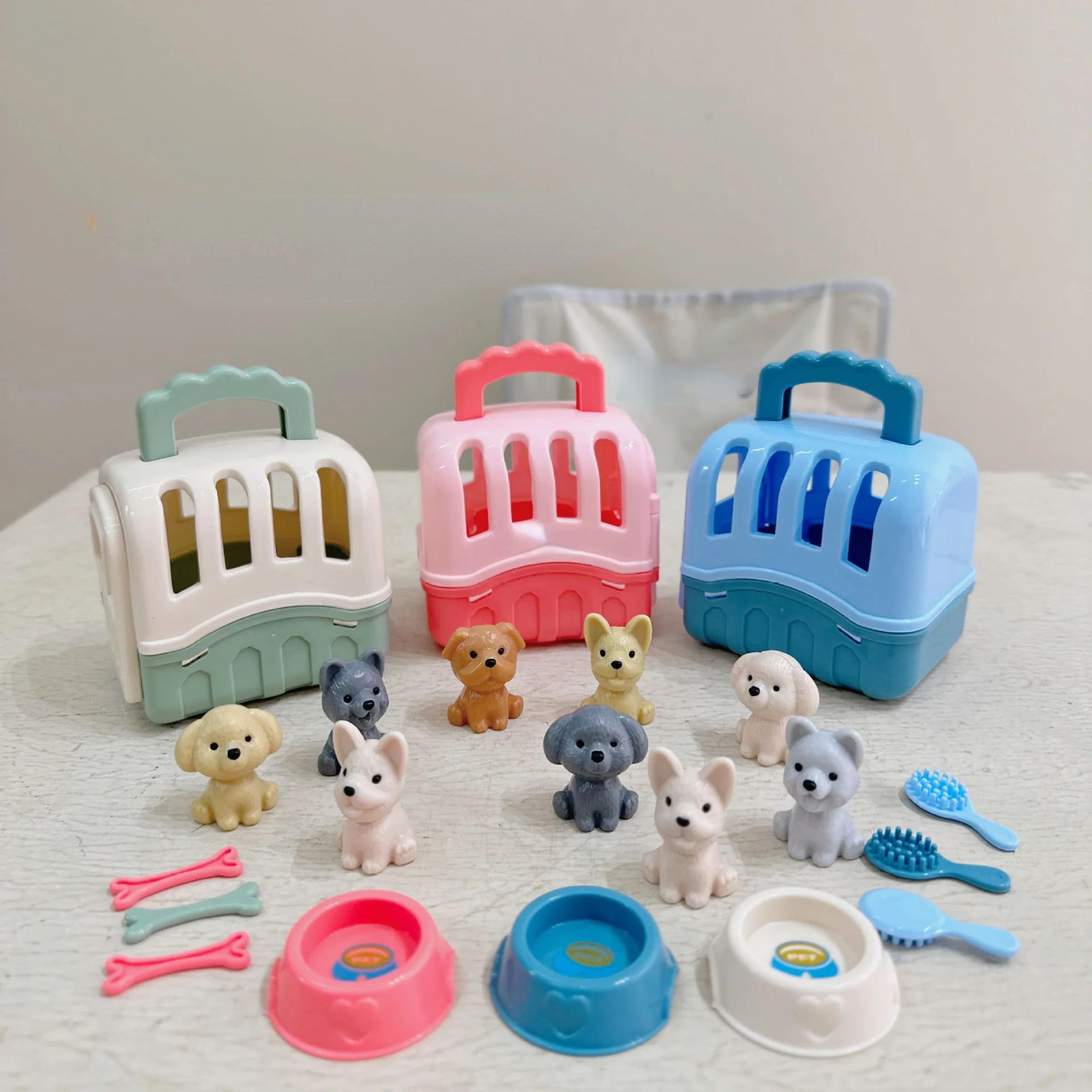 Cute Dog Doll Basket Playset 2