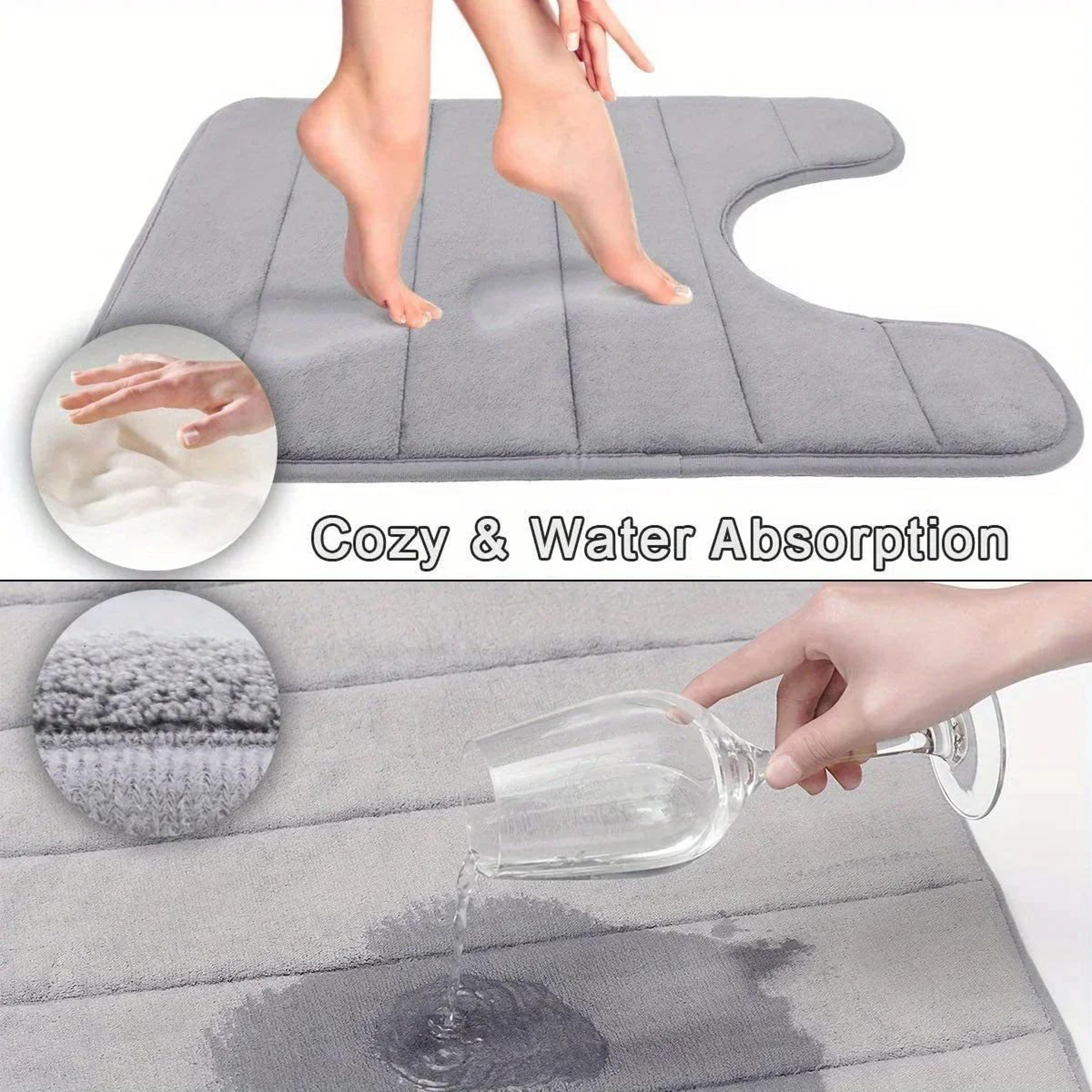 U Shaped Memory Foam Toilet Mat 9