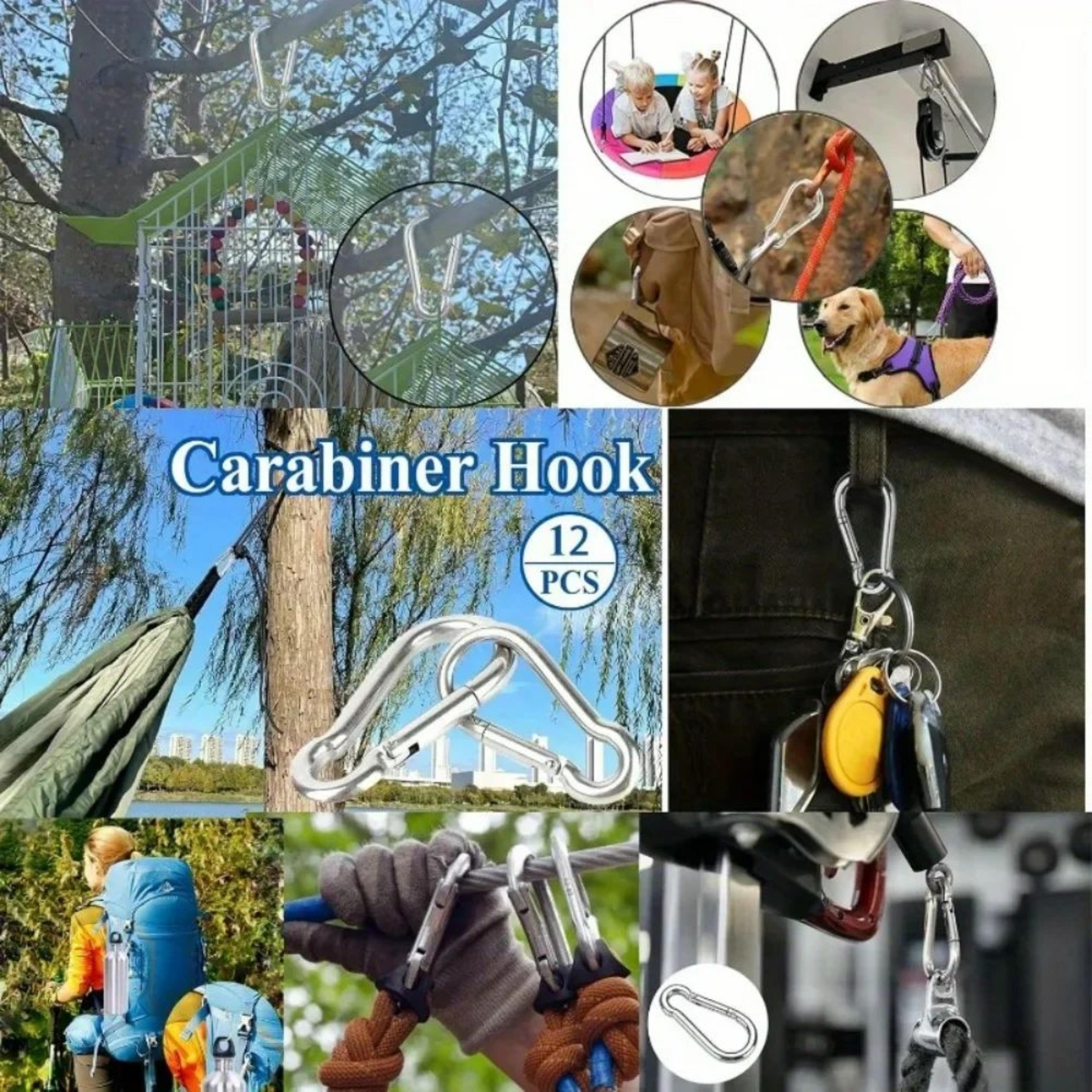 Stainless Steel Carabiner Clip Set 5