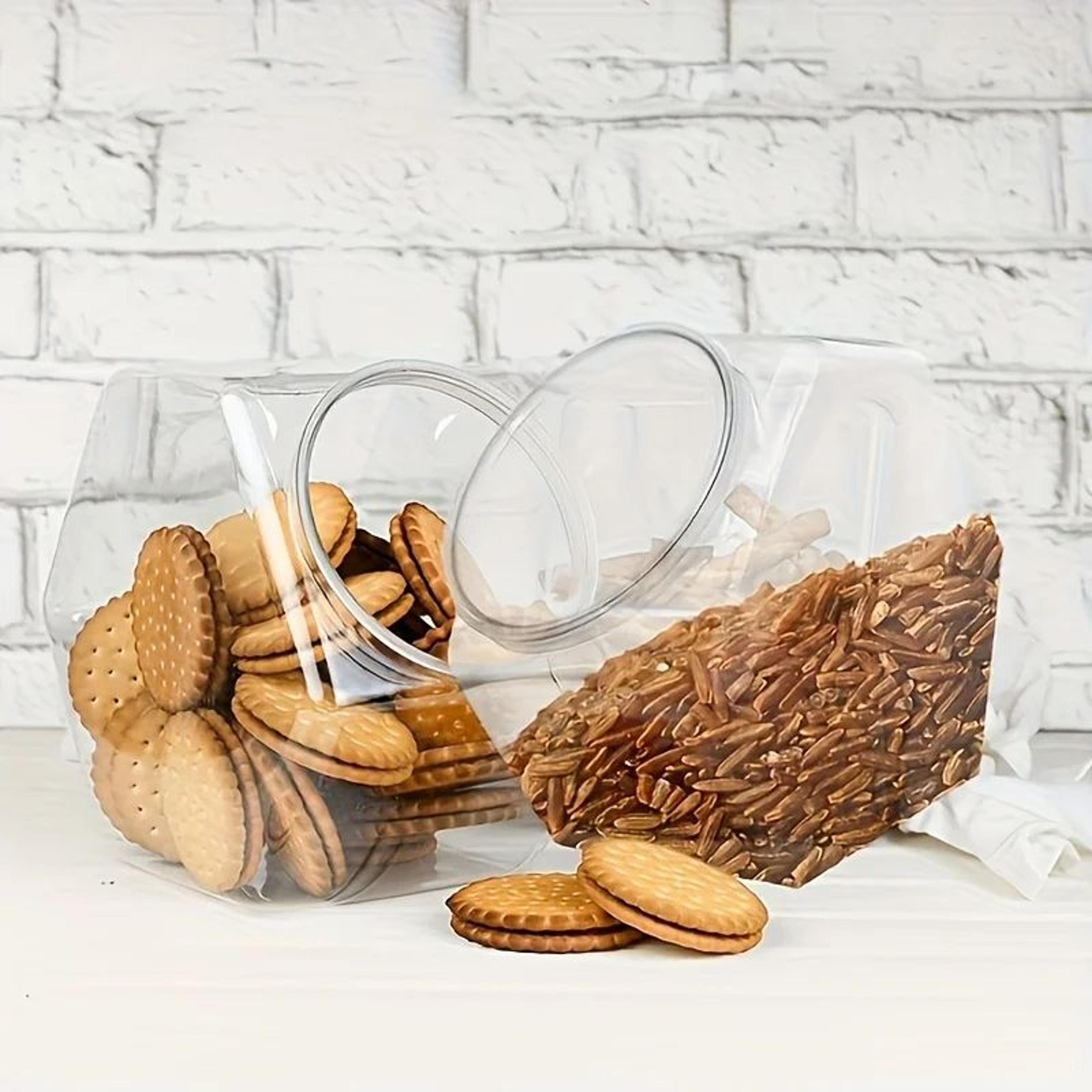 850ml Clear Hexagonal Food Storage Jar 0