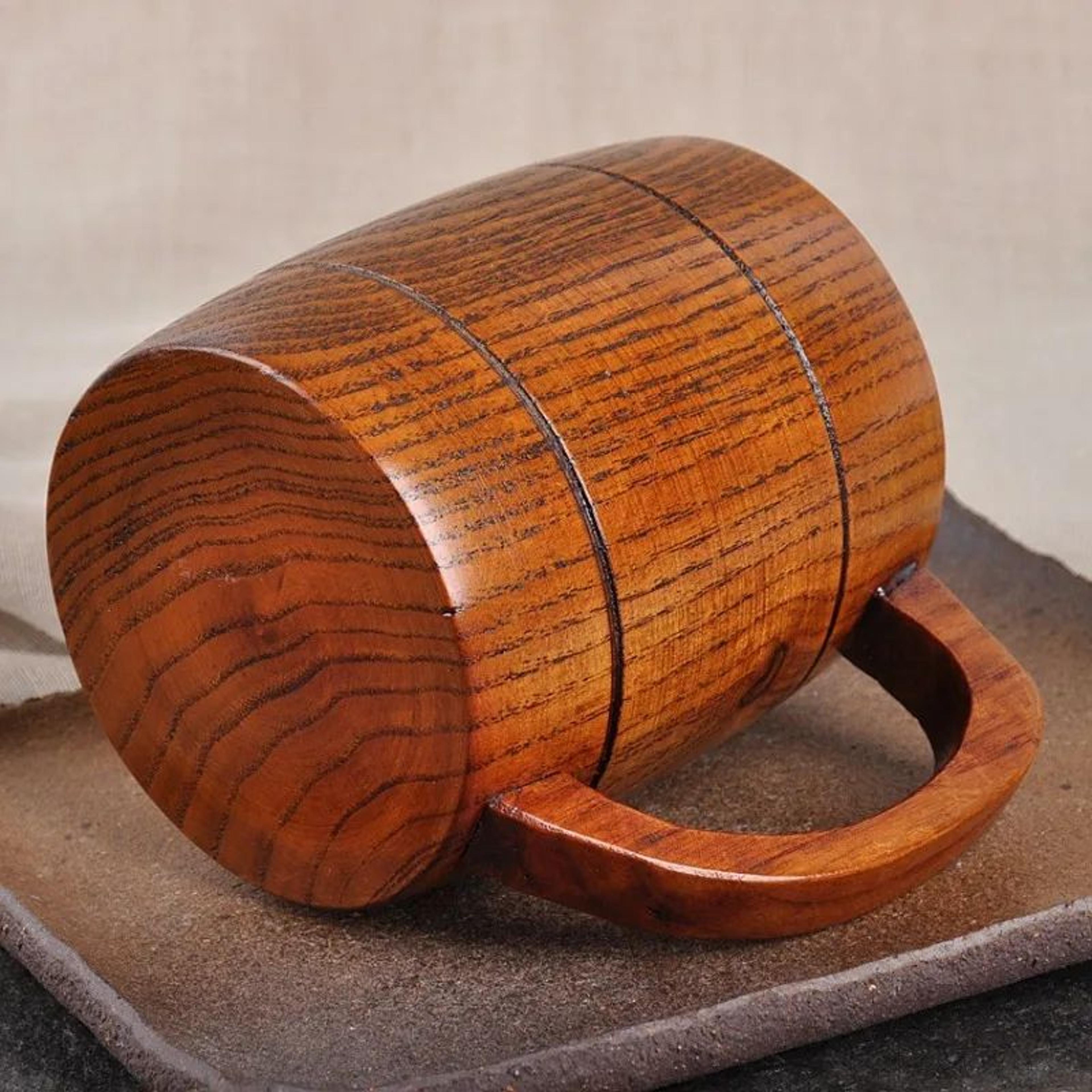 Wooden Barrel Style Beer Mug 4