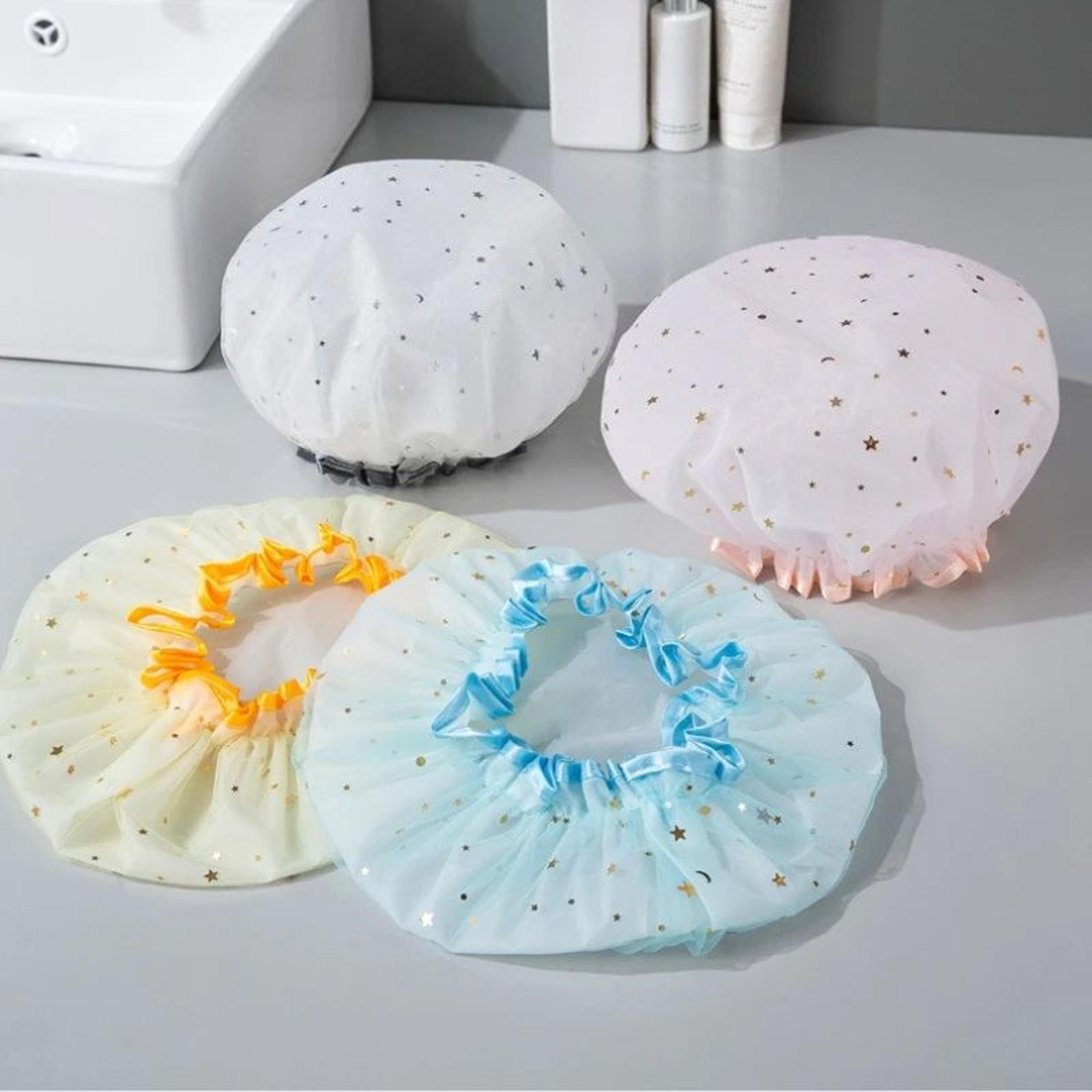 Reusable Waterproof Shower Cap Set 0