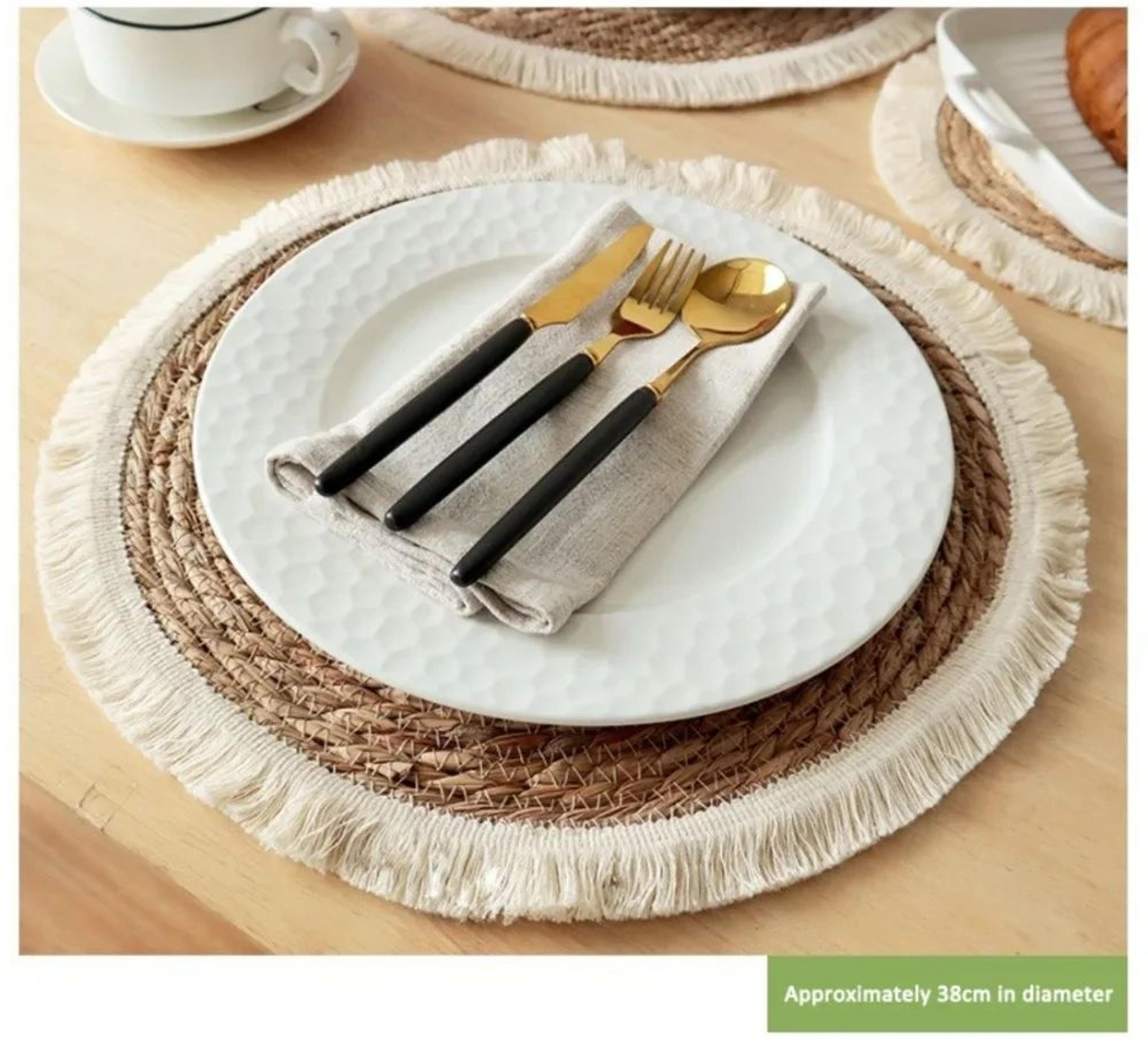 Bohemian Tassel Woven Placemat 8