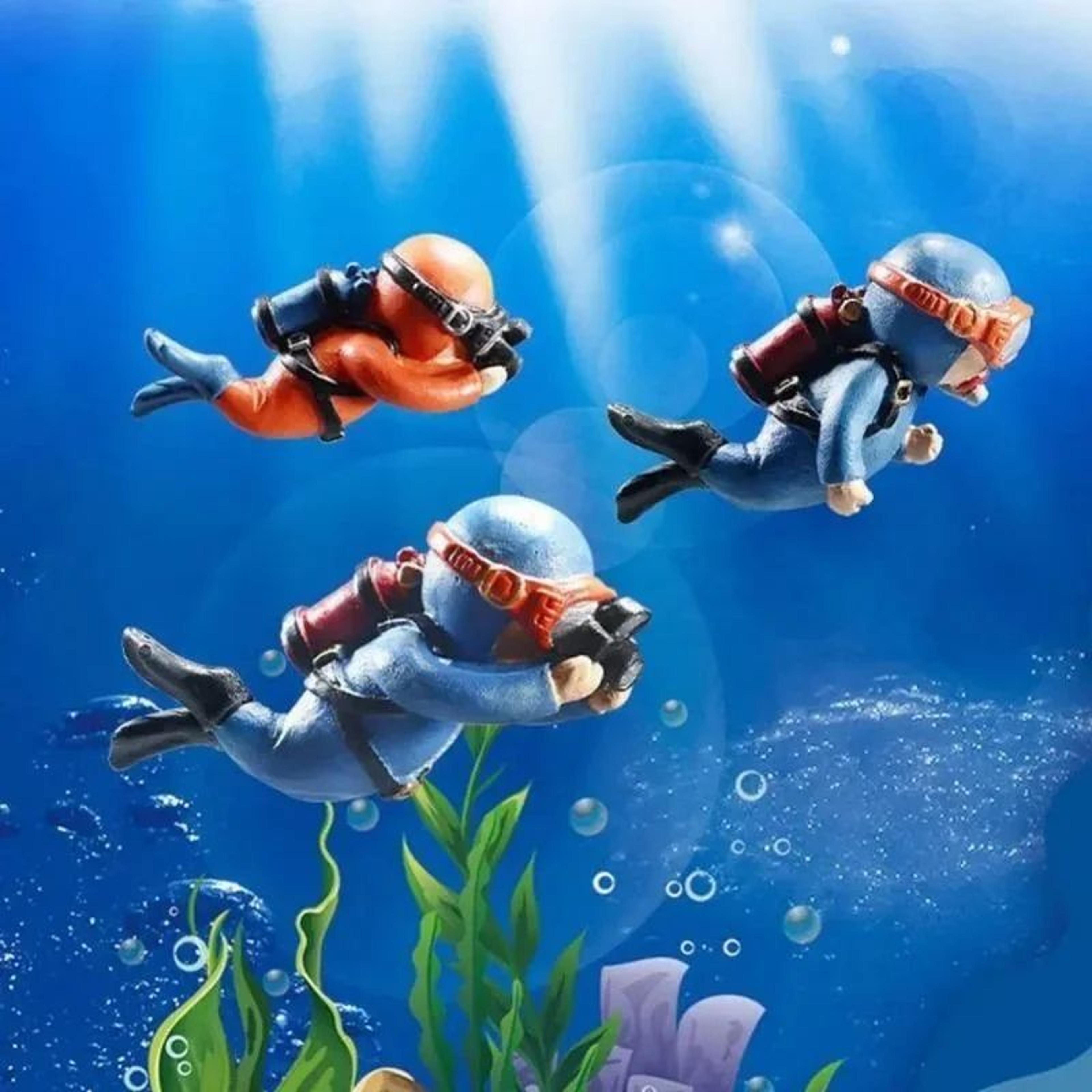 Mini Diver Mermaid Aquarium Decor Set 7
