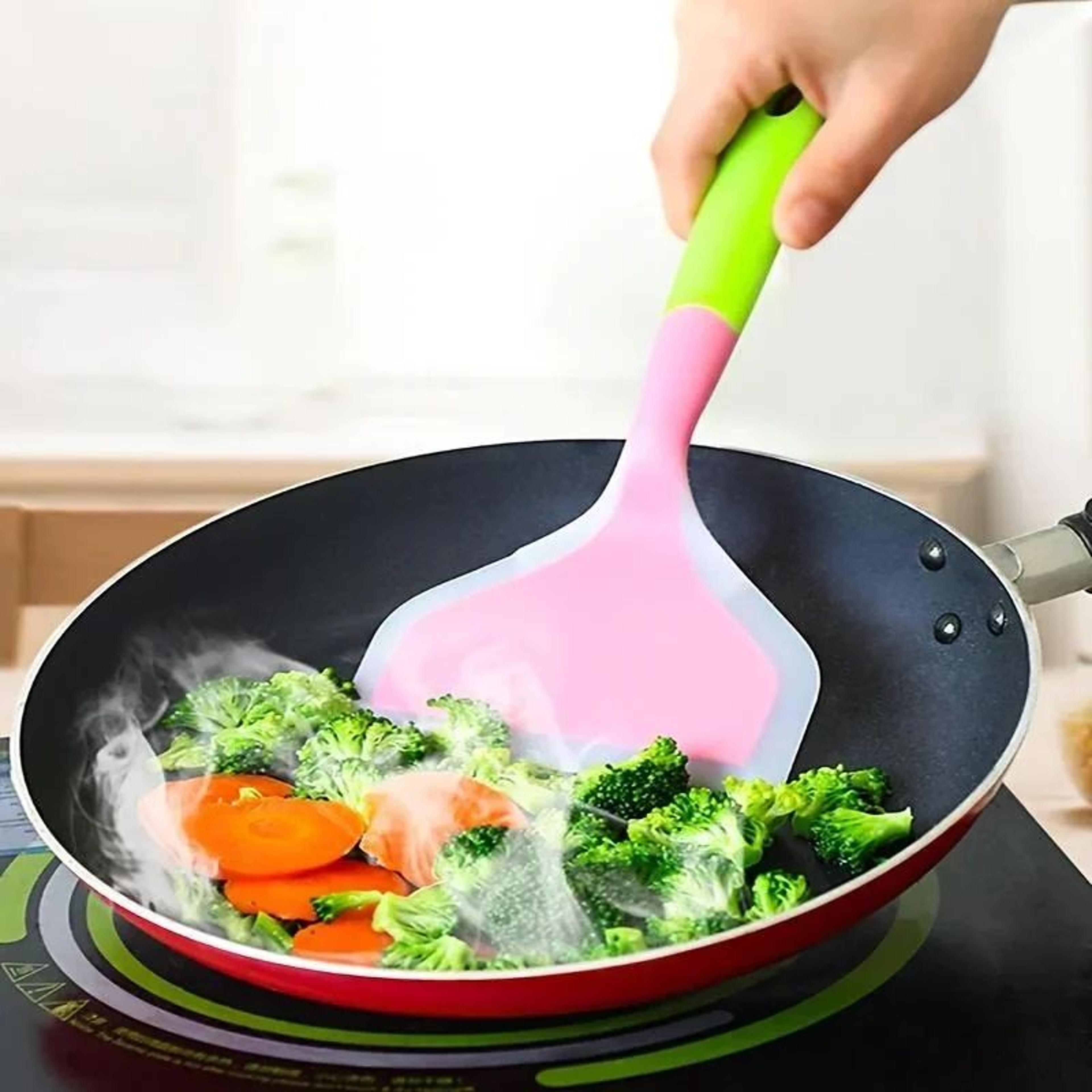 Wide Silicone Non Stick Cooking Spatula 8