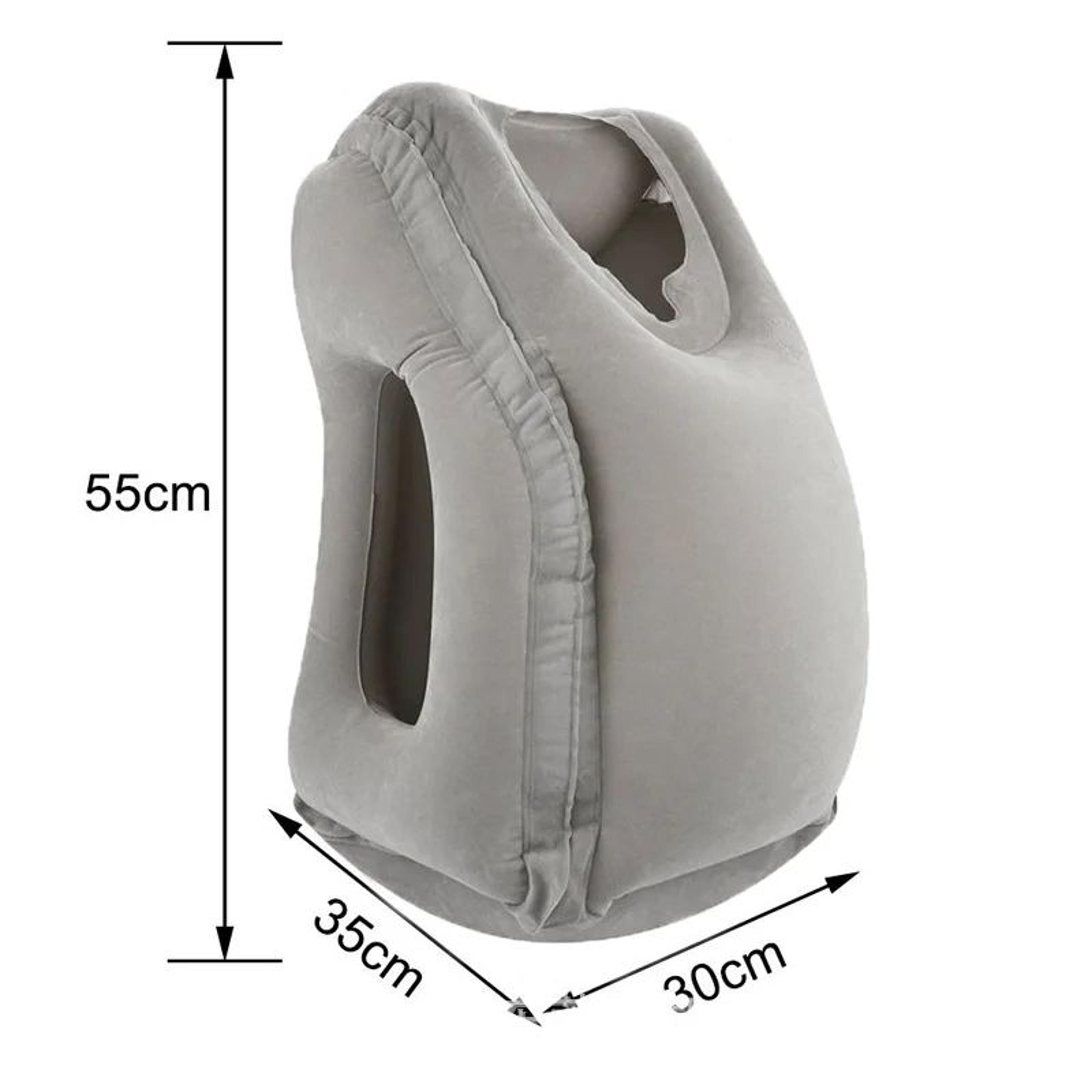 Inflatable Travel Pillow With Headrest And Chin Support 16