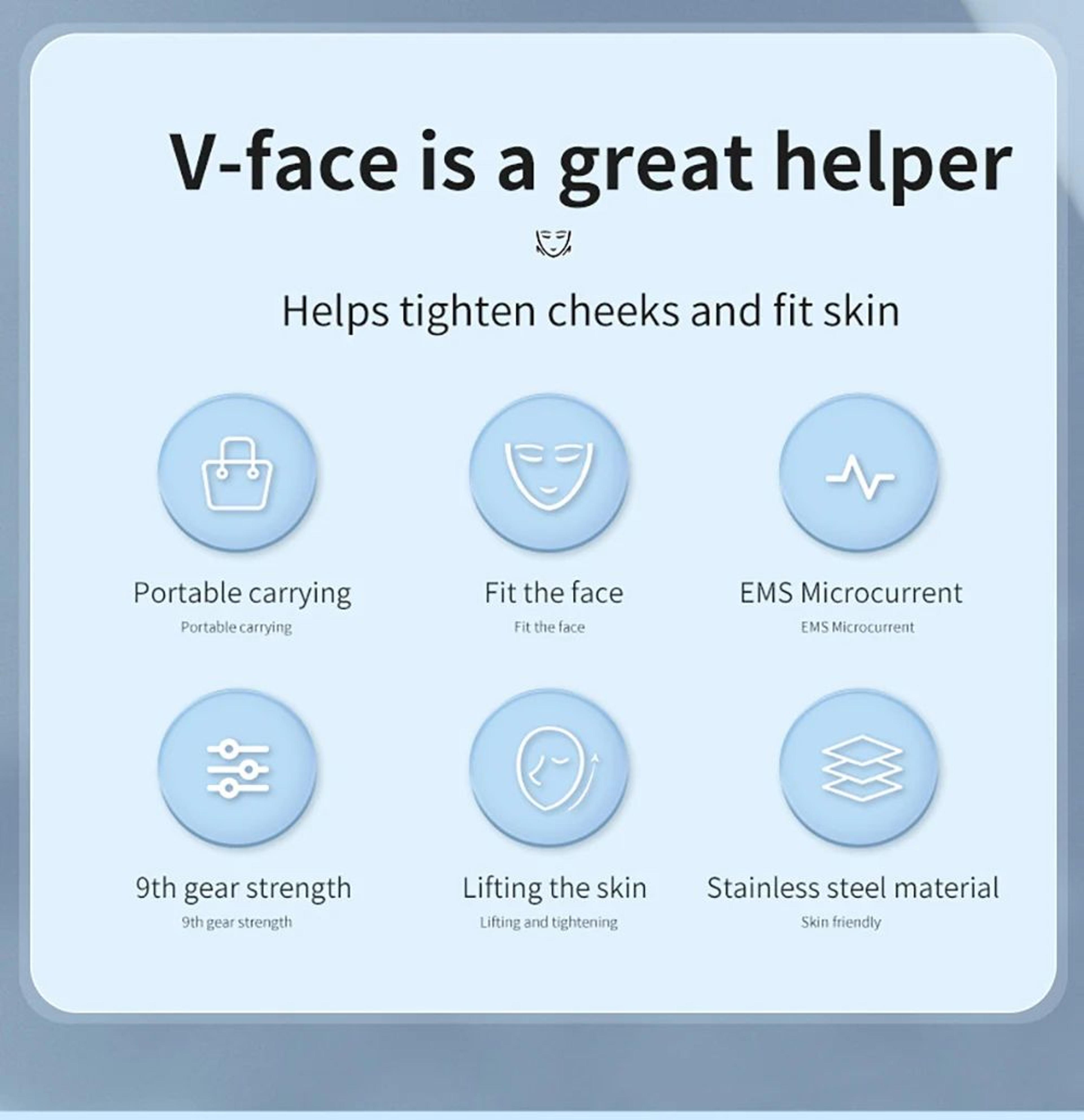 EMS Microcurrent Facial Massager For Face Lifting  Firming 5
