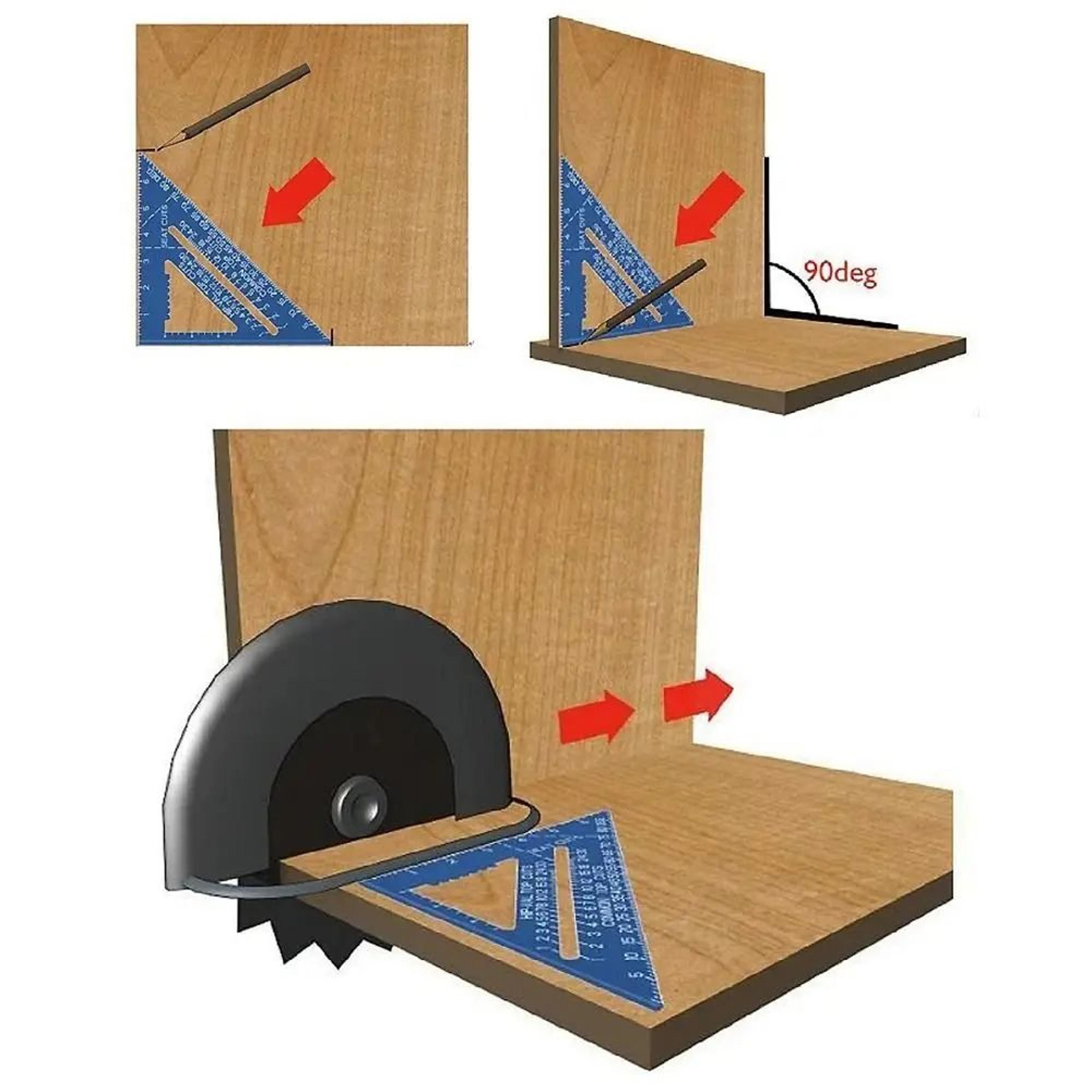 7 Inch Aluminium Alloy Triangle Ruler Speed Square 6